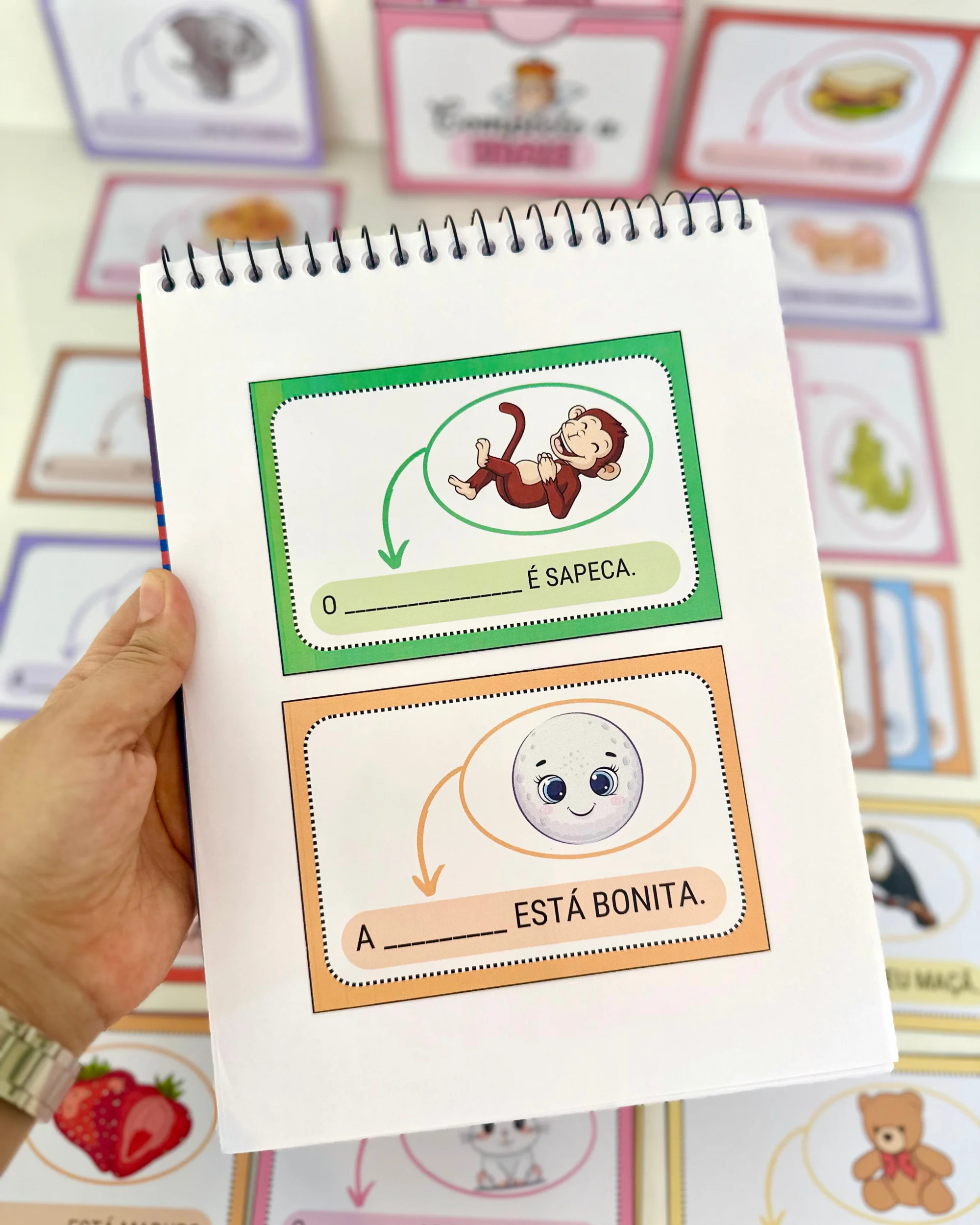 Imagem da galeria 3 de Complete a Frase – 50 Fichas para Leitura e Escrita na Alfabetização