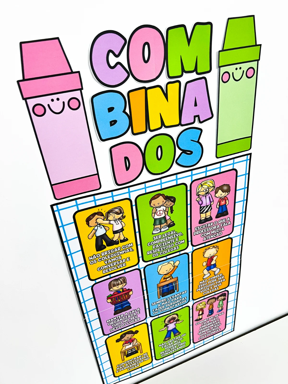 Imagem da galeria 2 de Painel de Combinados da Turma – Material Pedagógico