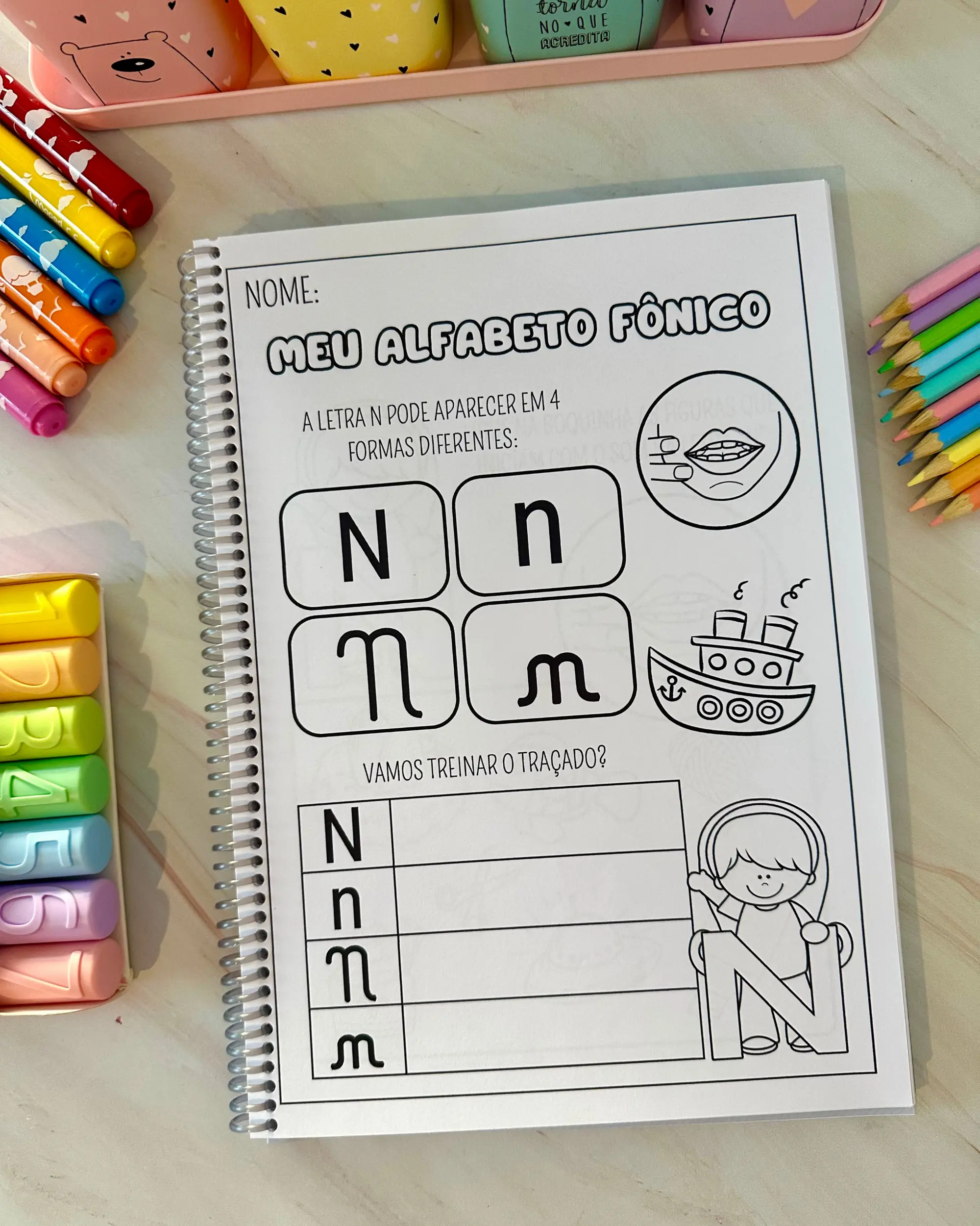 Imagem da galeria 3 de Apostila Meu Alfabeto Fônico para Alfabetização – Atividades com Boquinhas