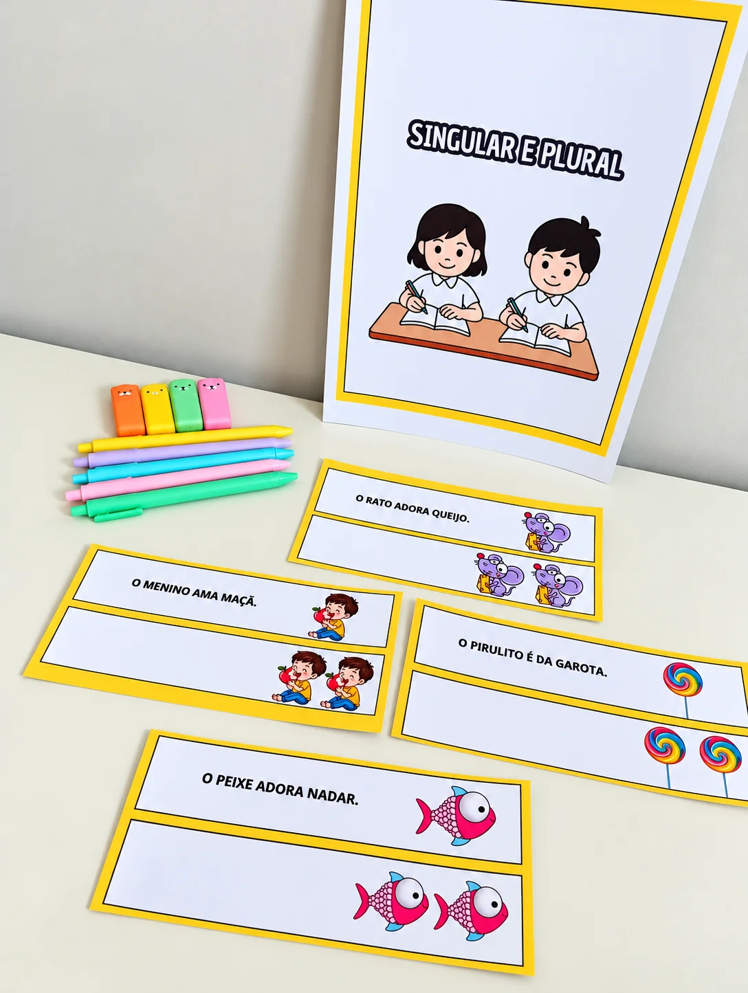 Capa de SINGULAR E PLURAL – ATIVIDADE PRONTA PARA IMPRIMIR!