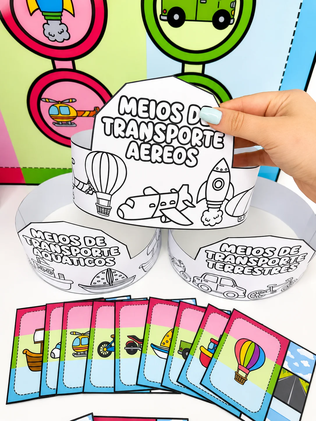 Imagem da galeria 2 de Kit Meios de Transporte – Atividades para Educação Infantil