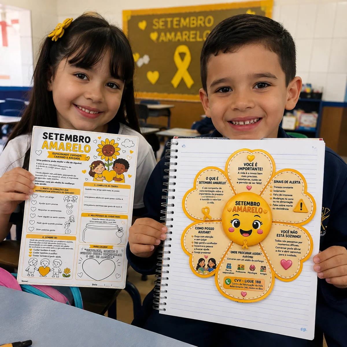 Capa de Duo - Atividades Setembro Amarelo – Material Pedagógico