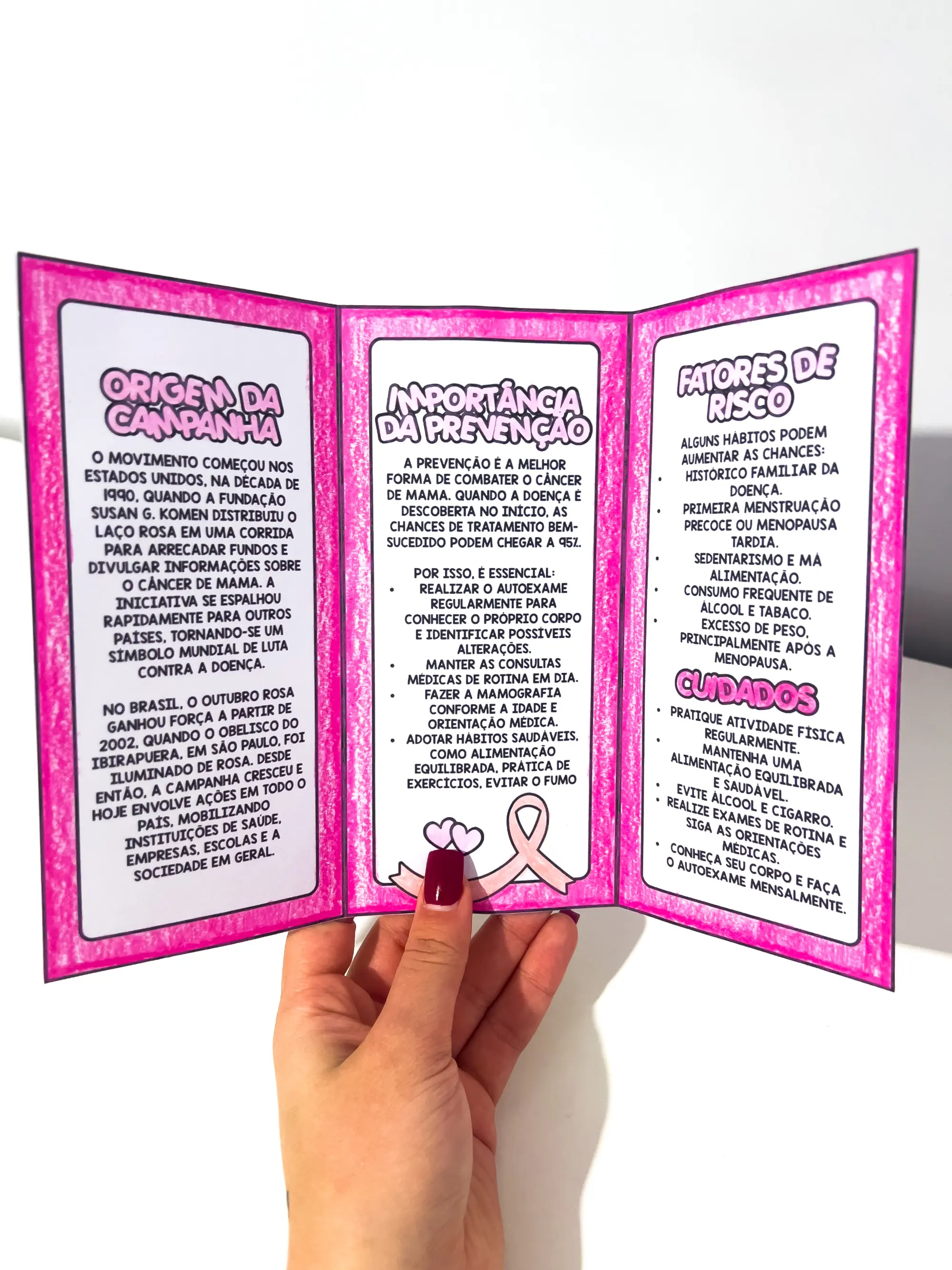 Imagem da galeria 3 de Folder Informativo Outubro Rosa – PDF para Imprimir