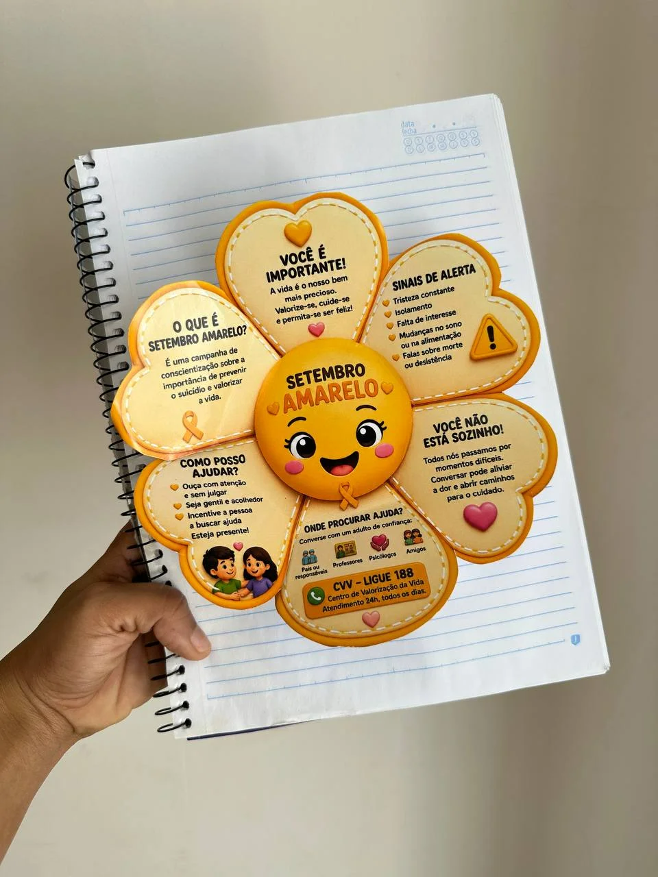 Imagem da galeria 2 de Setembro Amarelo na escola – PDF para Imprimir