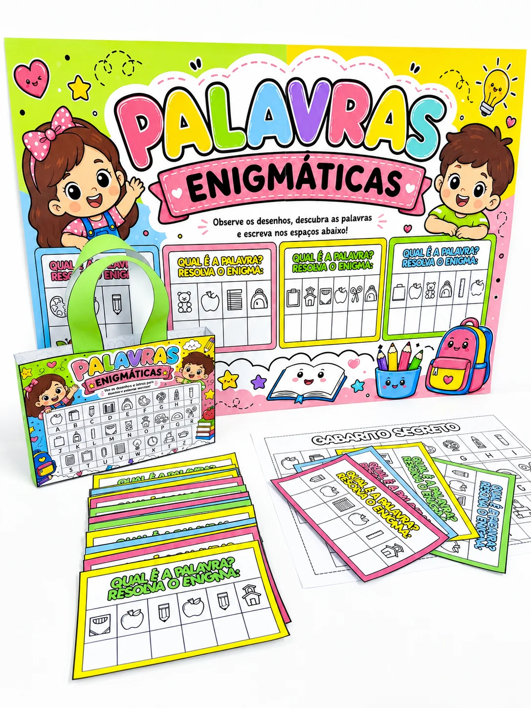 Imagem da galeria 1 de Palavras enigmáticas – PDF para Imprimir | Alfabetização