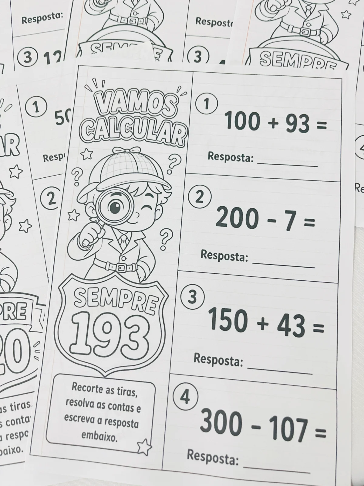 Imagem da galeria 1 de VAMOS CALCULAR – Atividades para Imprimir
