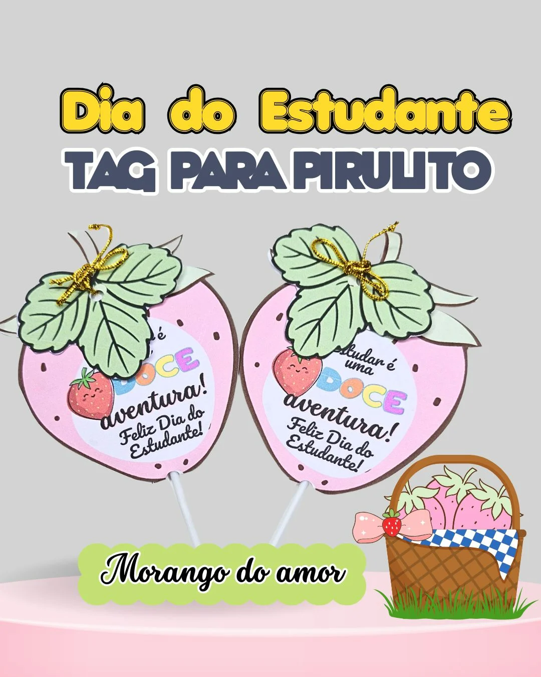 Capa de Tag para Pirulito Dia do Estudante – PDF para Imprimir