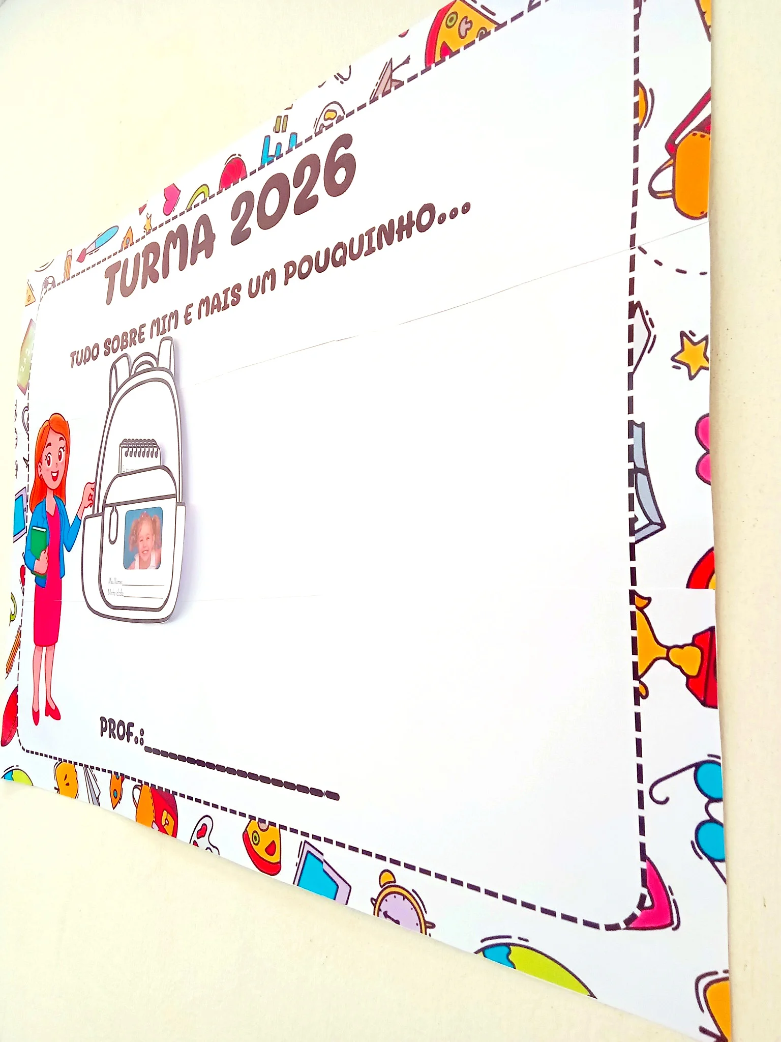 Imagem da galeria 1 de REVENDA Painel de Acolhimento Escolar 2026 com Atividade para Alunos