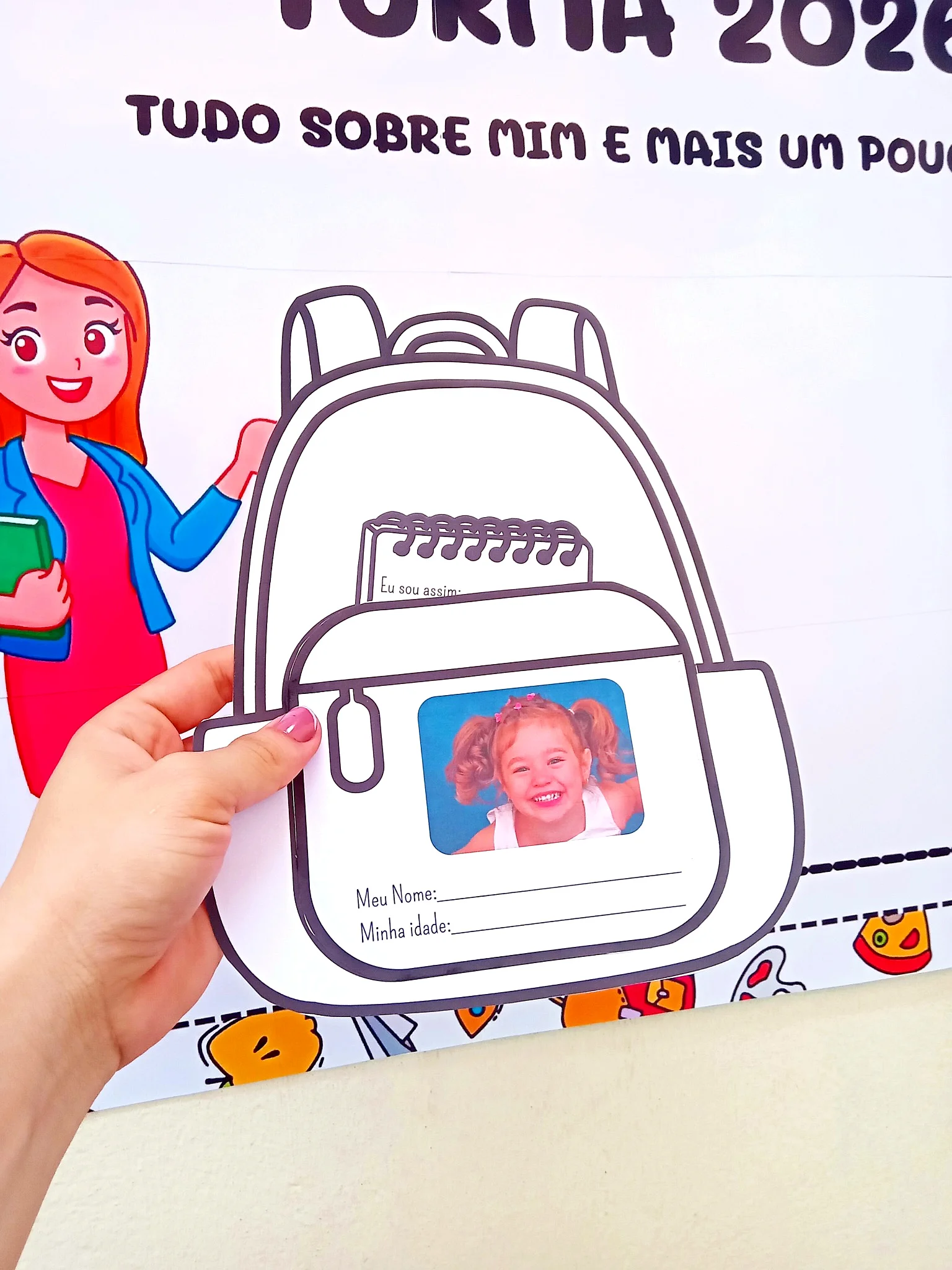 Imagem da galeria 2 de REVENDA Painel de Acolhimento Escolar 2026 com Atividade para Alunos