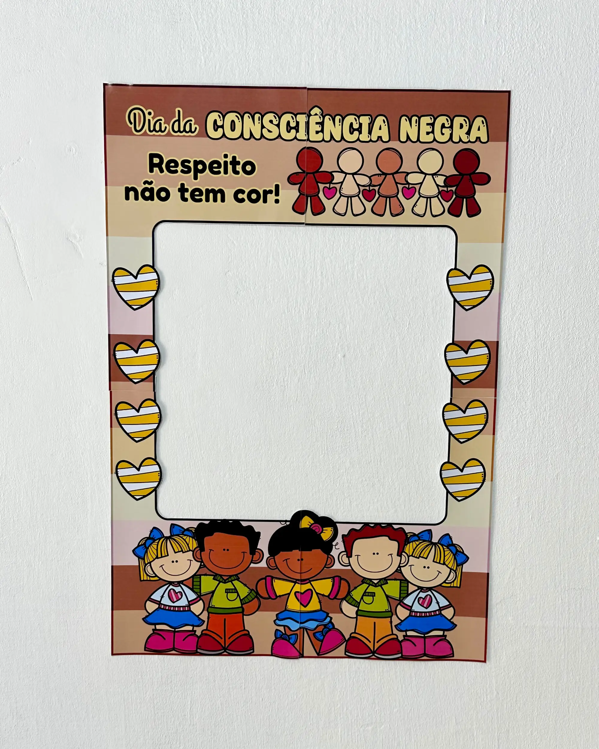 Capa de Moldura Dia da Consciência Negra para Educação Infantil