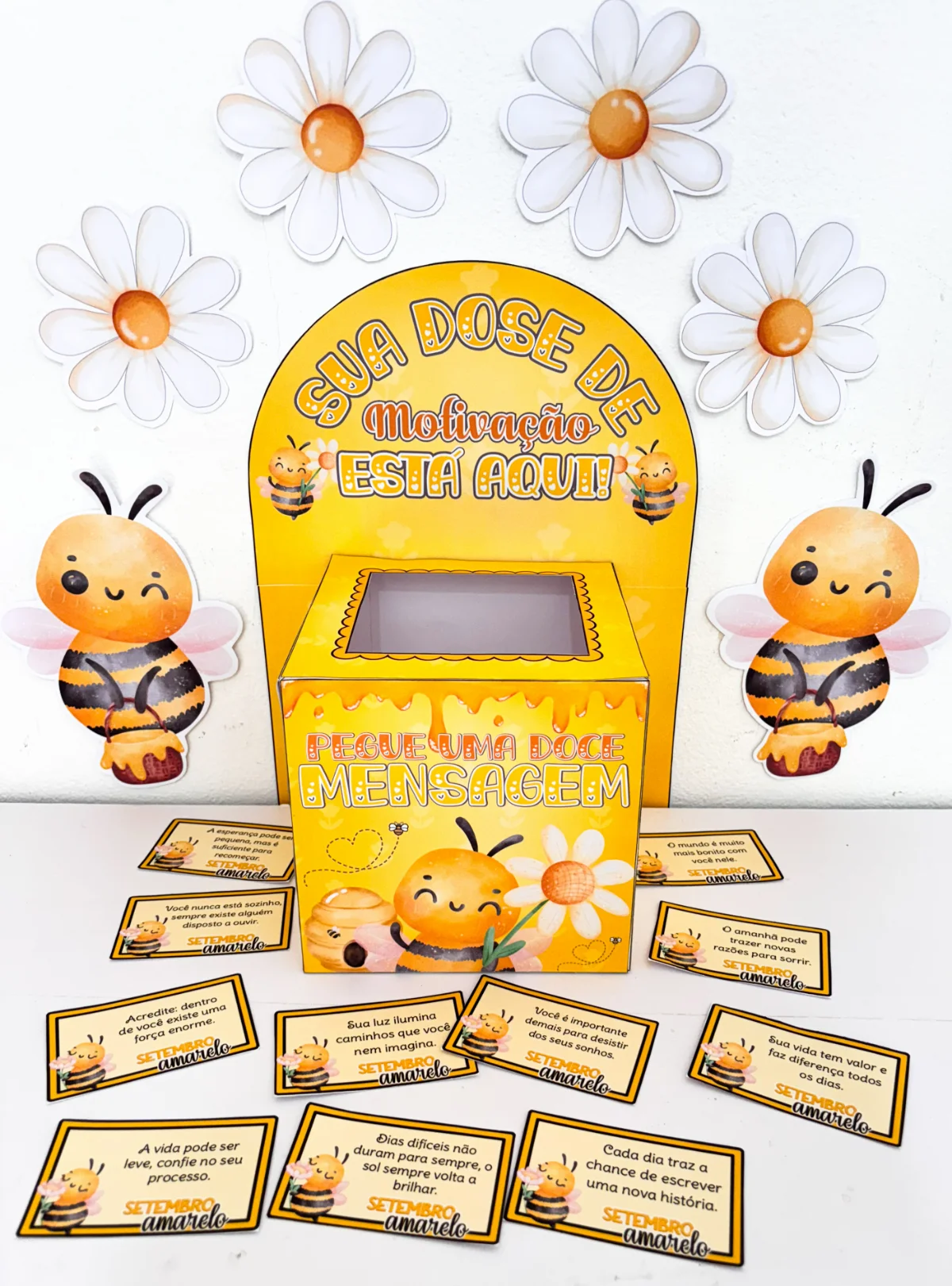 Capa de Caixa Motivacional Setembro Amarelo – 36 Mensagens de Acolhimento