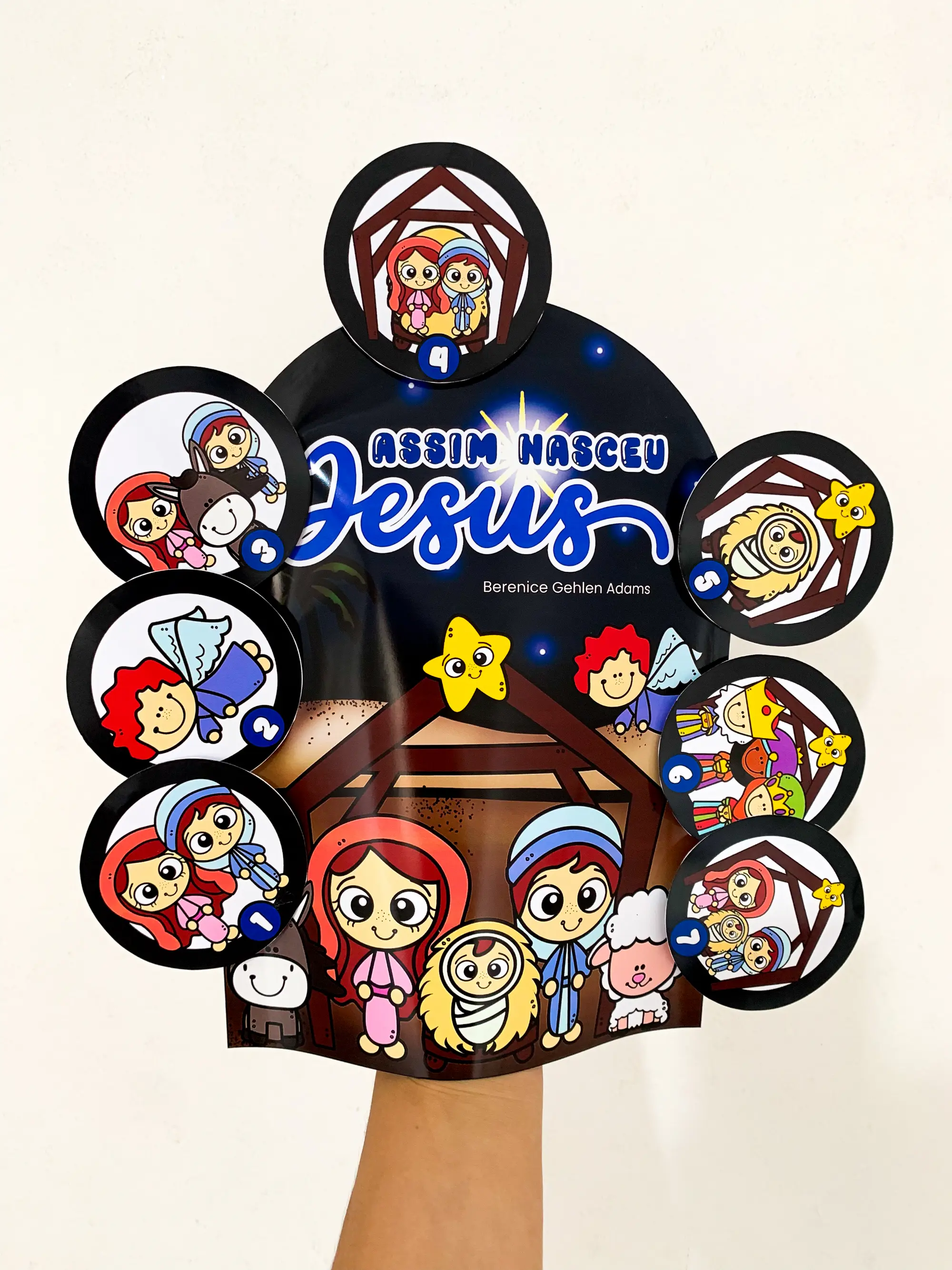Luva de História Assim Nasceu Jesus em PDF para imprimir.