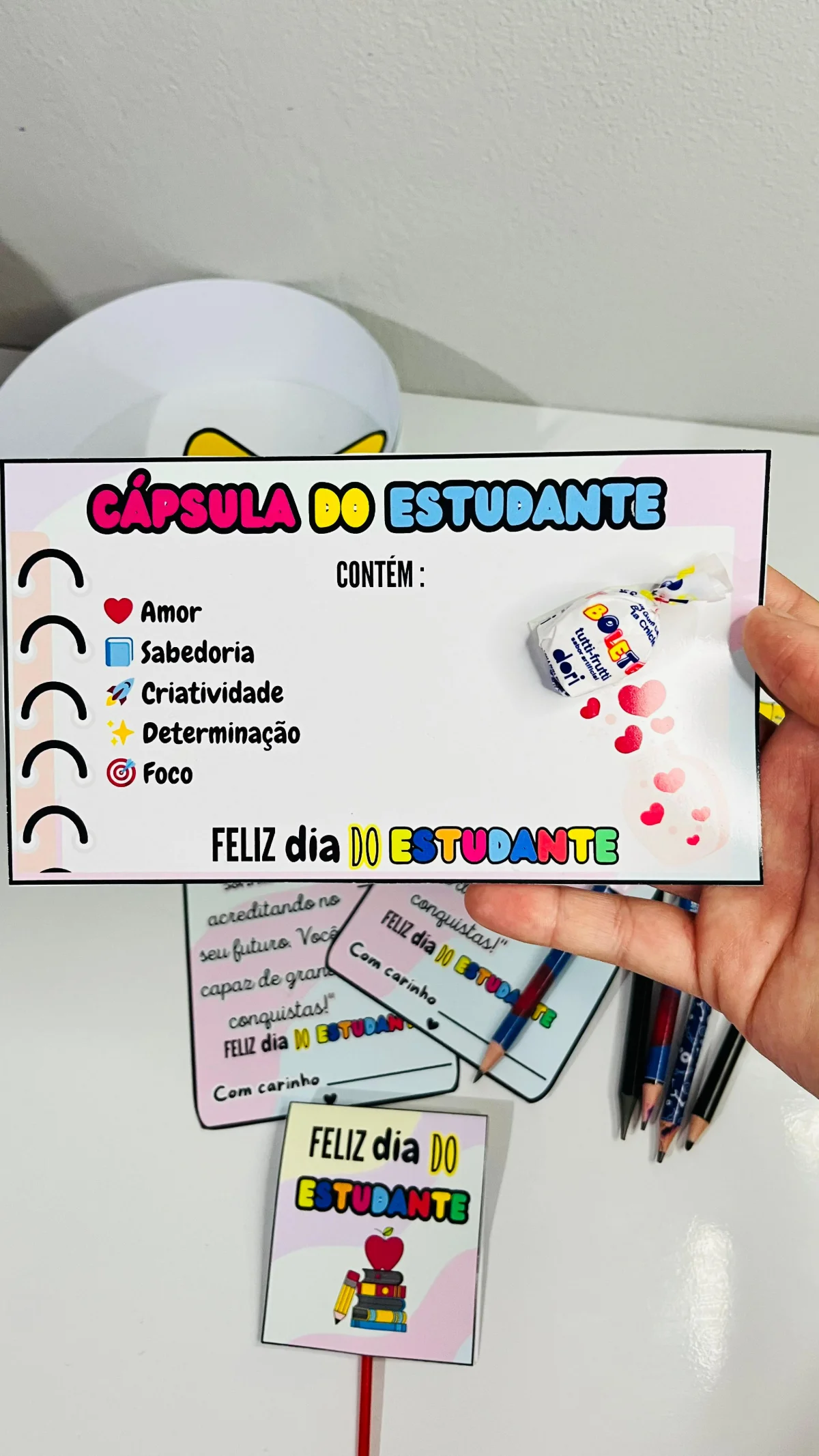 Imagem da galeria 1 de Kit Lembrancinha Dia do Estudante – PDF para Imprimir
