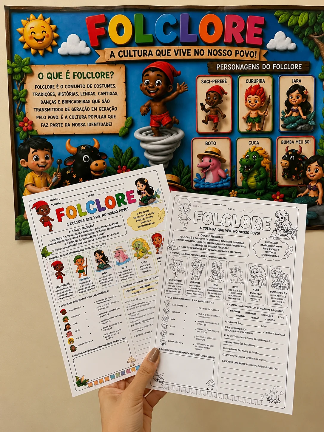 Imagem da galeria 1 de Painel e Atividades Folclore | Educação Infantil e Anos Iniciais