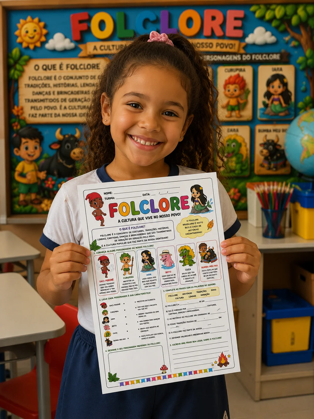 Imagem da galeria 2 de Painel e Atividades Folclore | Educação Infantil e Anos Iniciais