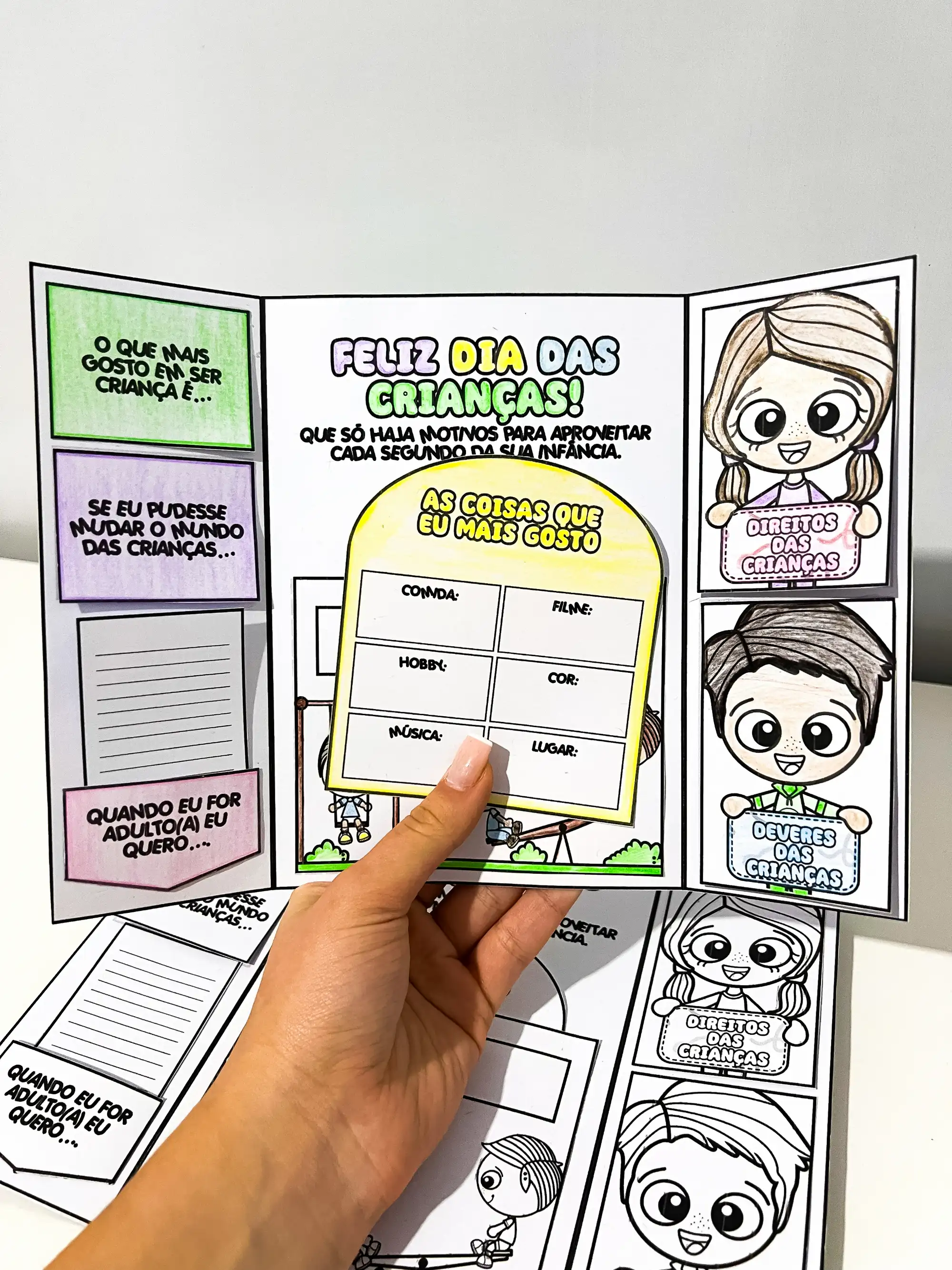 Imagem da galeria 1 de Lapbook Dia das Crianças – Atividade para Colorir
