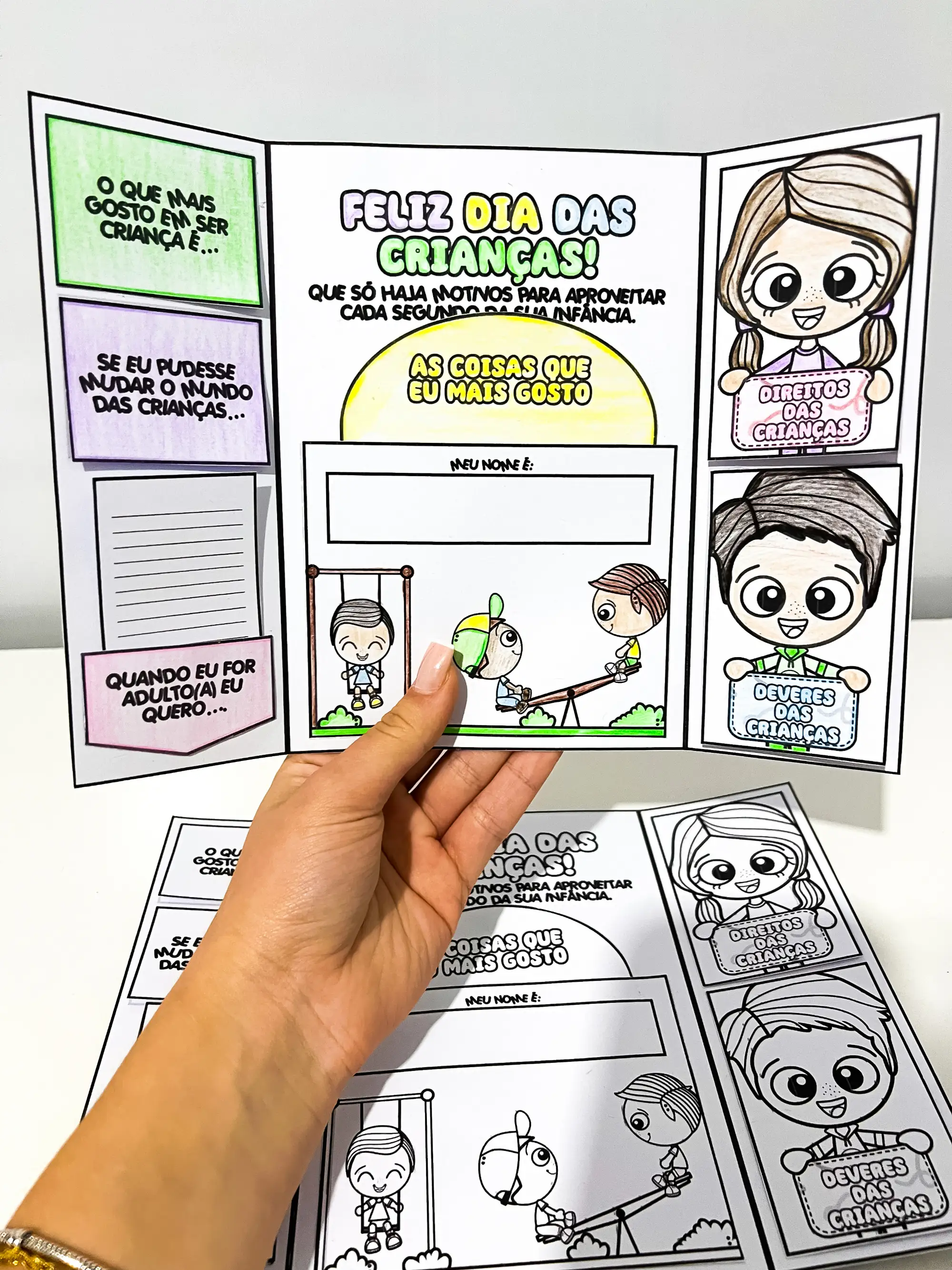 Imagem da galeria 2 de Lapbook Dia das Crianças – Atividade para Colorir
