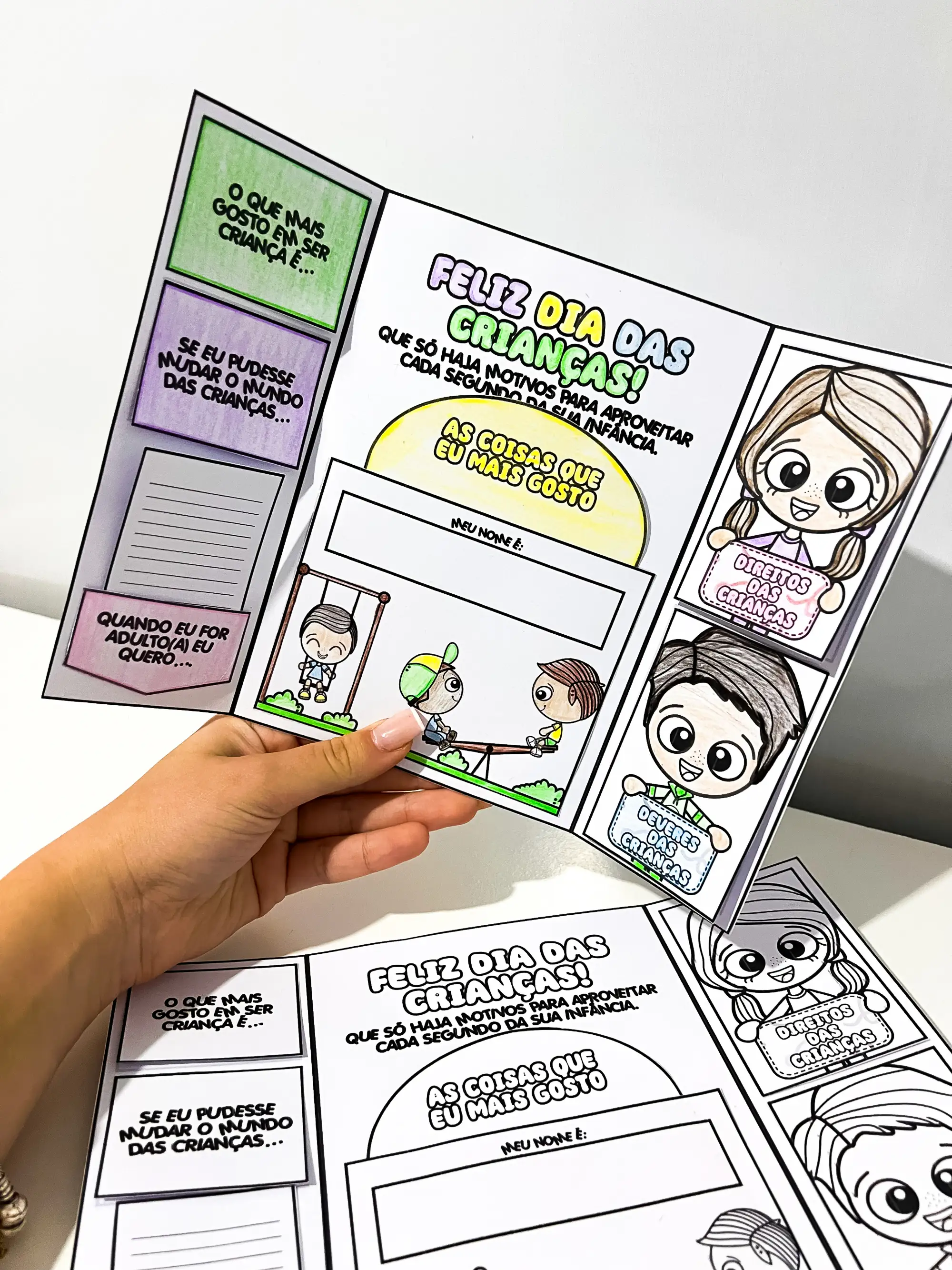 Imagem da galeria 3 de Lapbook Dia das Crianças – Atividade para Colorir