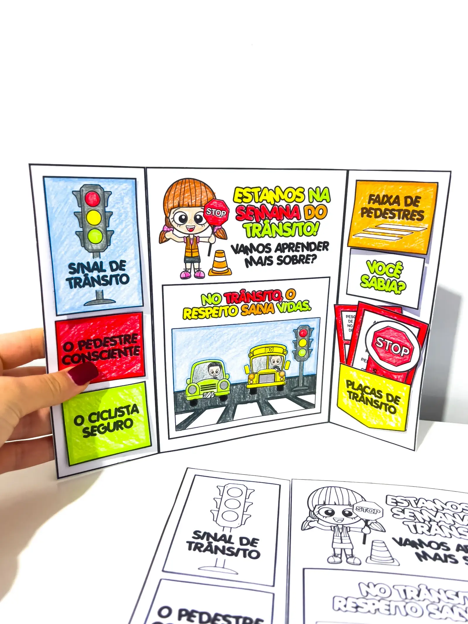 Capa de Lapbook Semana do Trânsito | Educação Infantil e Anos Iniciais