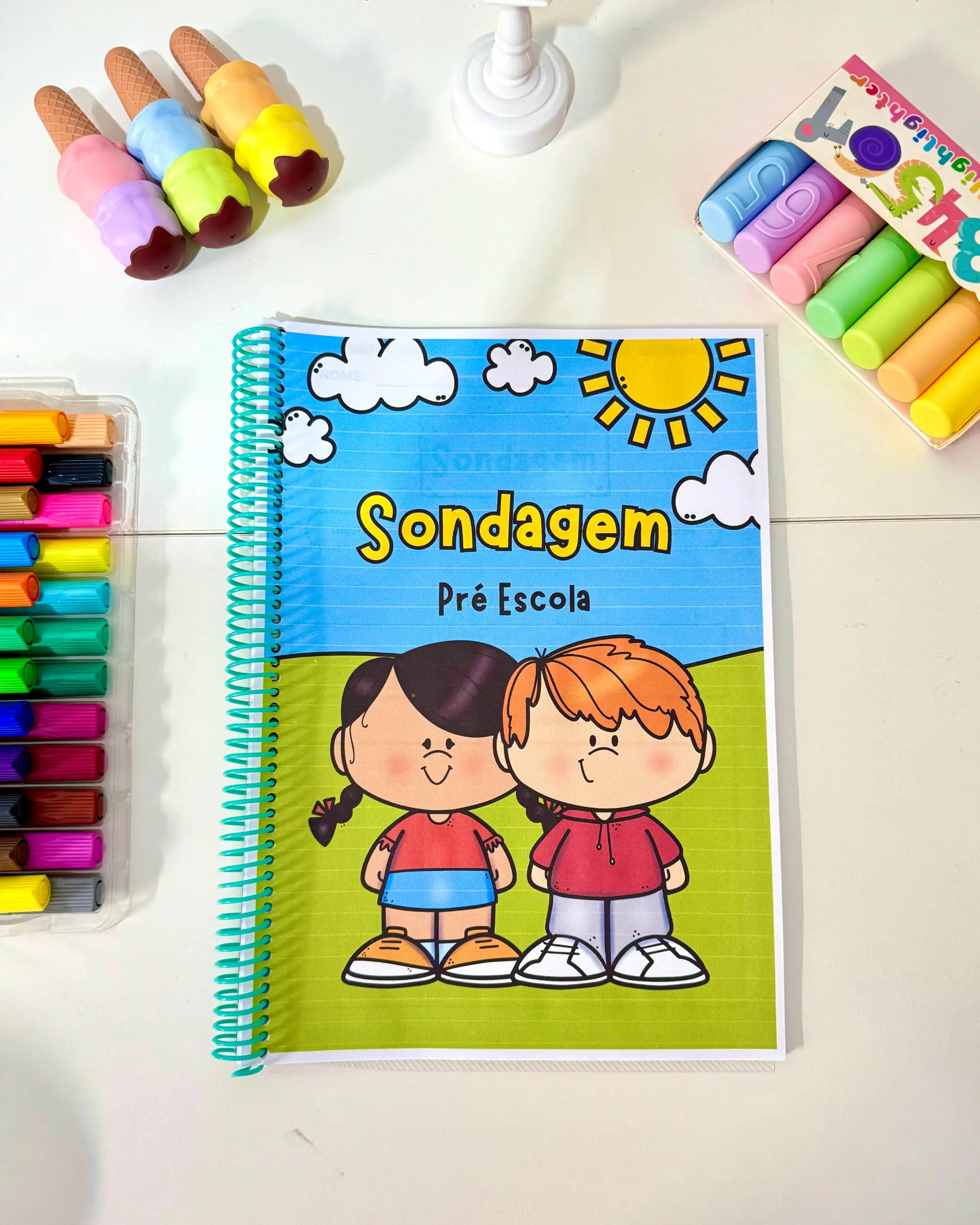 Capa de Apostila sondagem pré-escola – PDF para Imprimir
