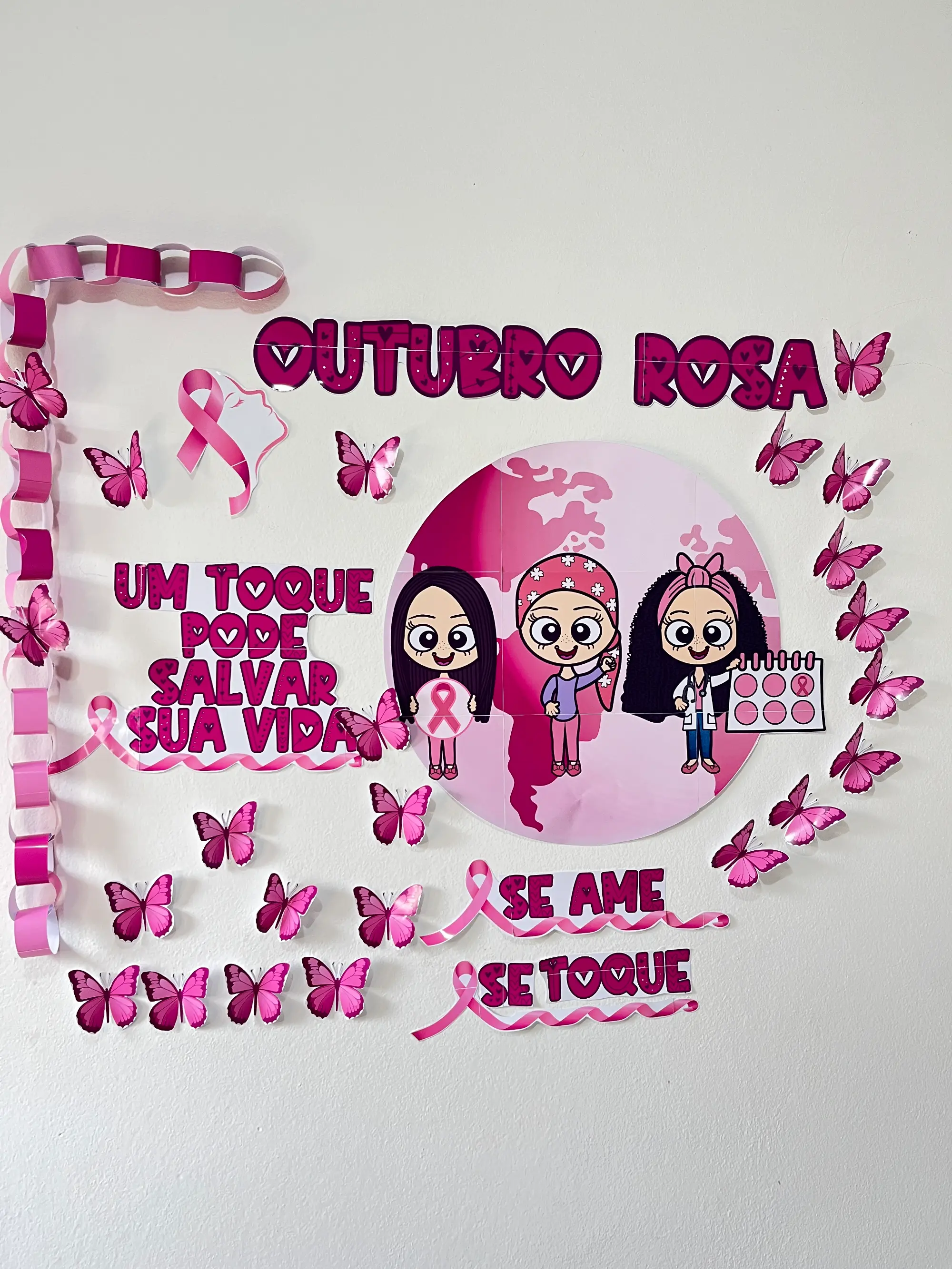 Capa de 🎀 Painel Outubro Rosa: A Beleza do Cuidado e da Prevenção 🎀