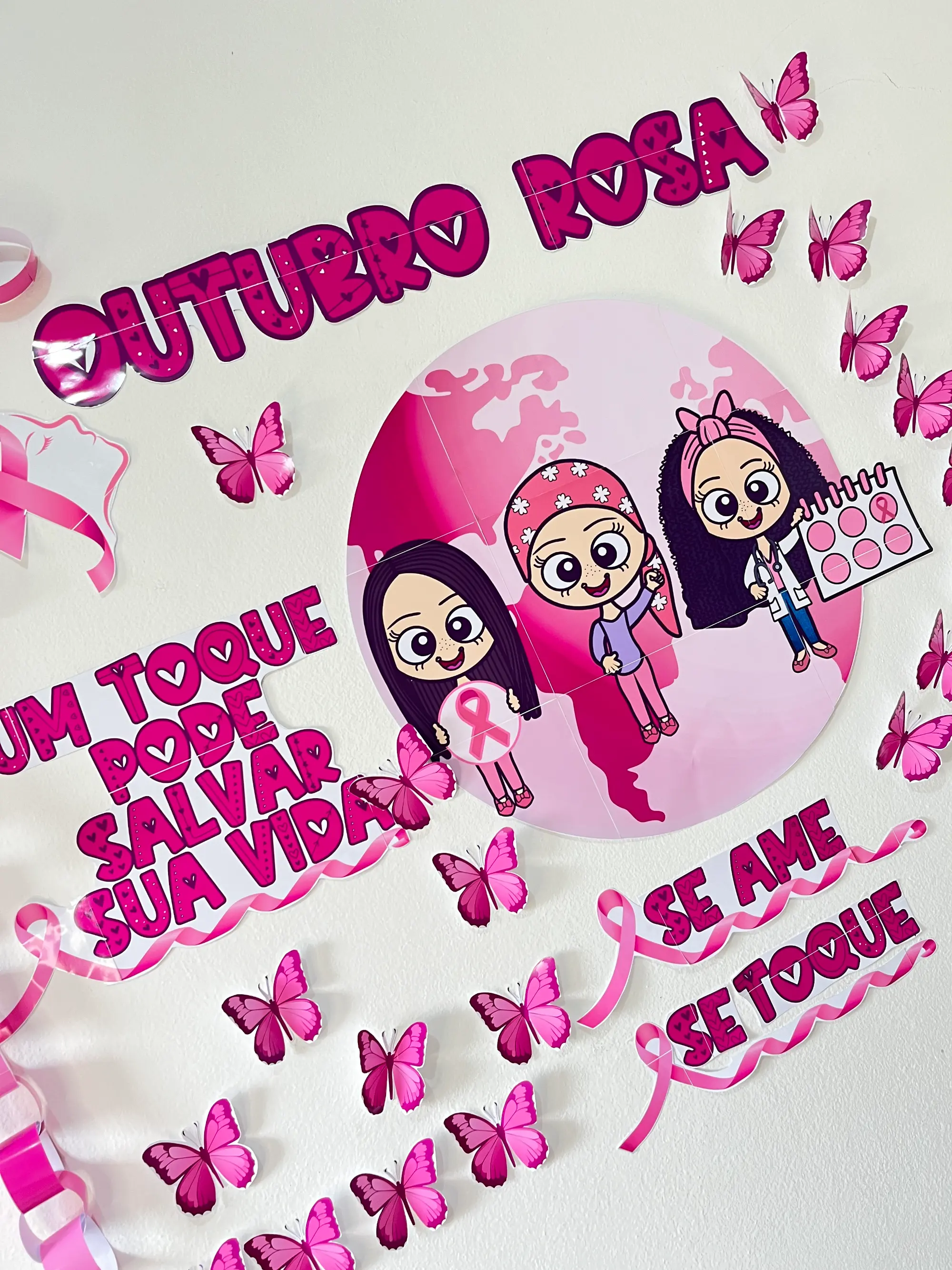 Imagem da galeria 2 de 🎀 Painel Outubro Rosa: A Beleza do Cuidado e da Prevenção 🎀
