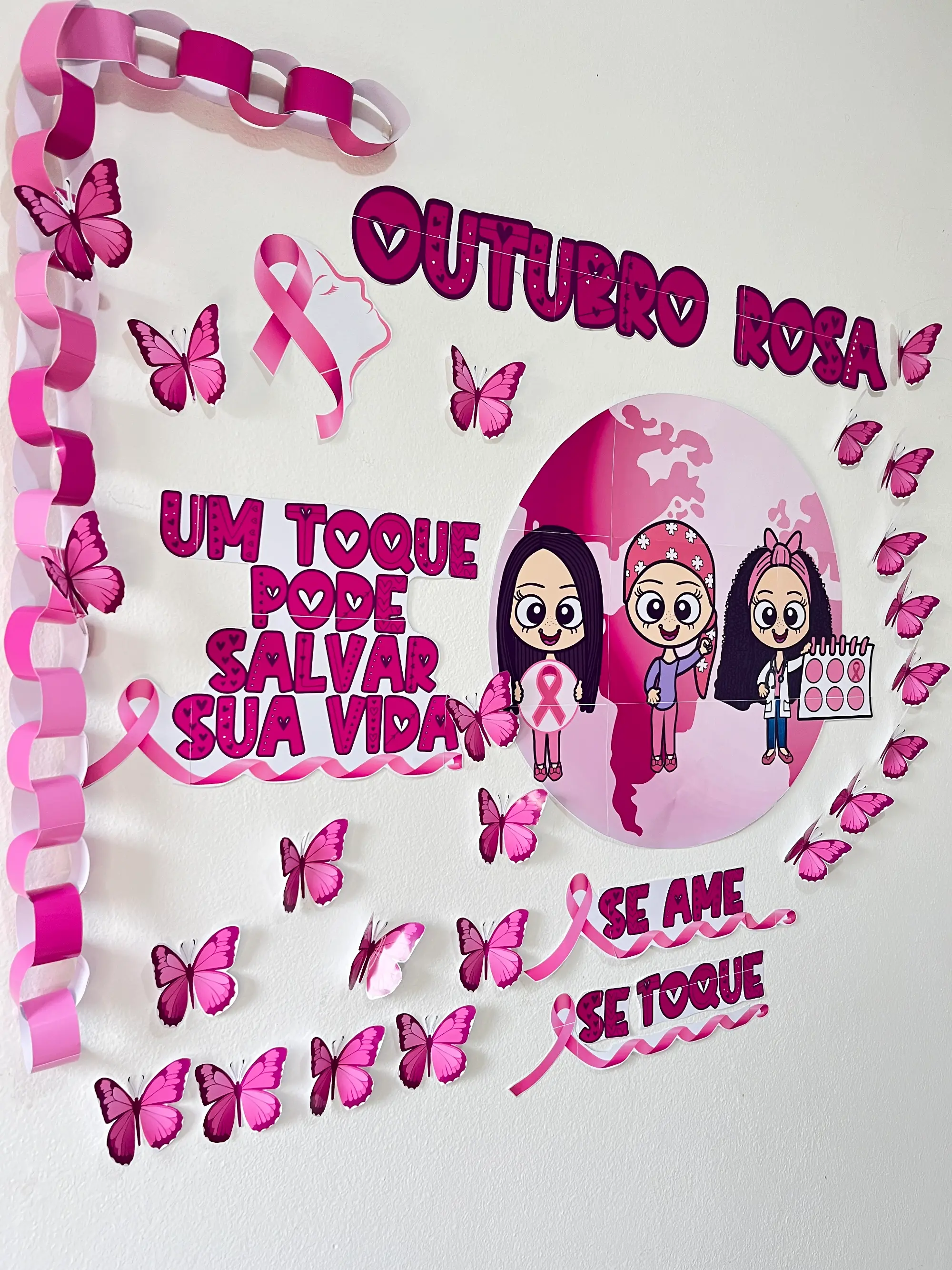 Imagem da galeria 3 de 🎀 Painel Outubro Rosa: A Beleza do Cuidado e da Prevenção 🎀