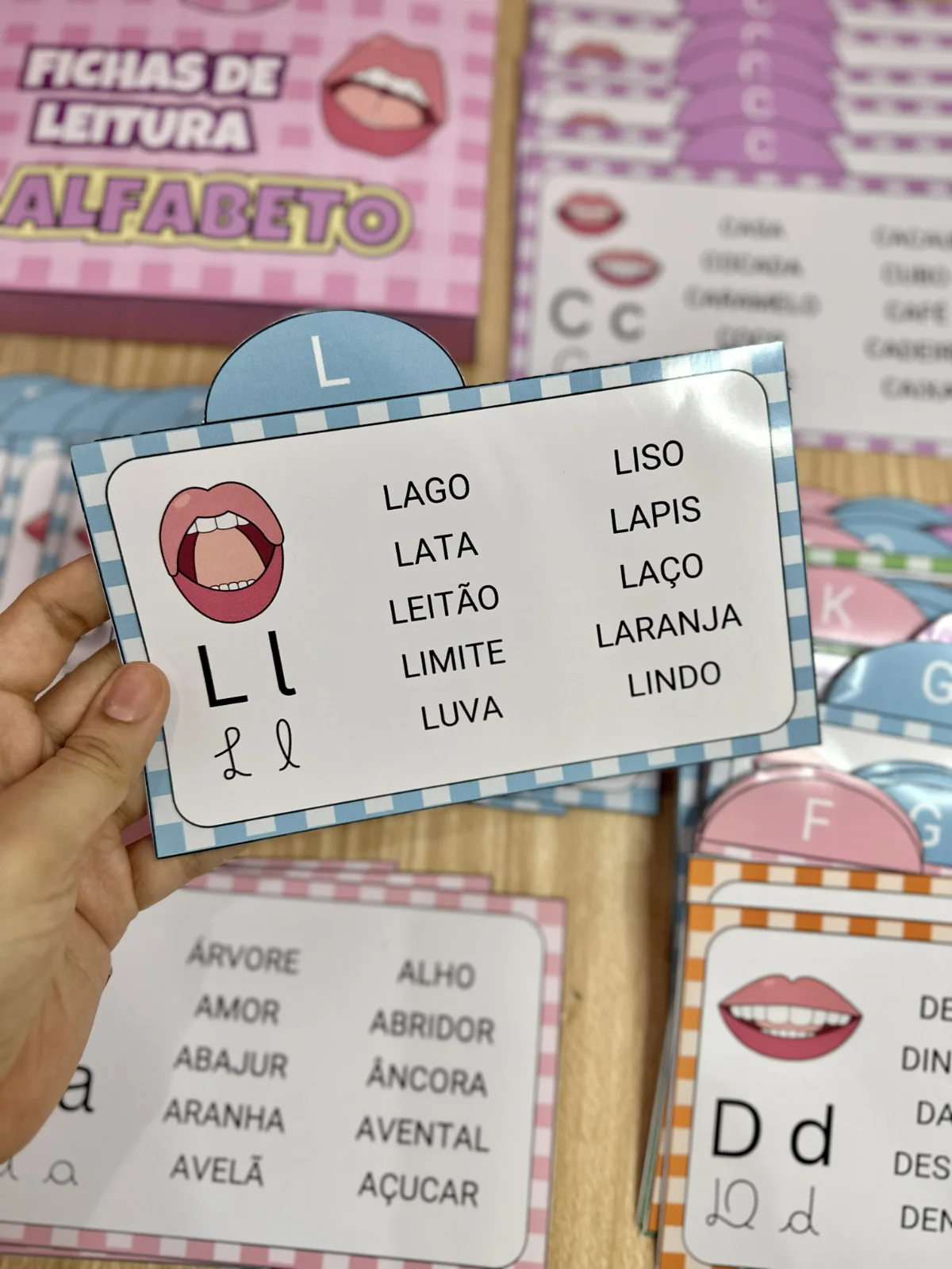 Imagem da galeria 1 de Fichas de Leitura – Alfabeto | Alfabetização