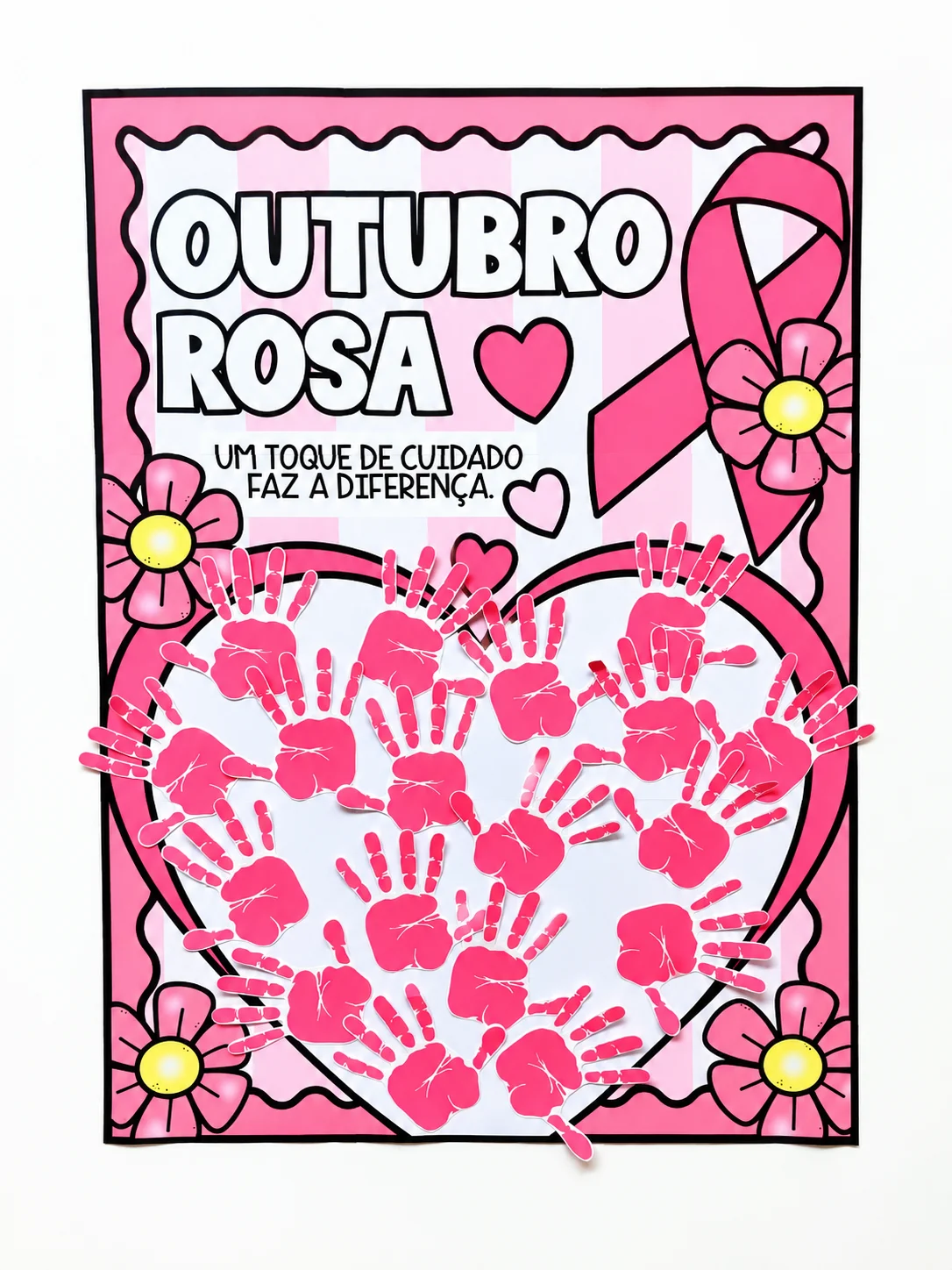 Imagem da galeria 1 de Cartaz Colaborativo Outubro Rosa para Escola