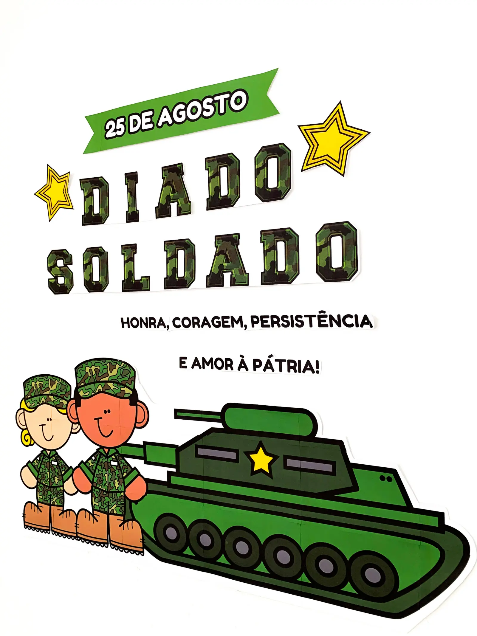 Imagem da galeria 1 de Painel Dia do Soldado – PDF para Imprimir | Educação Infantil