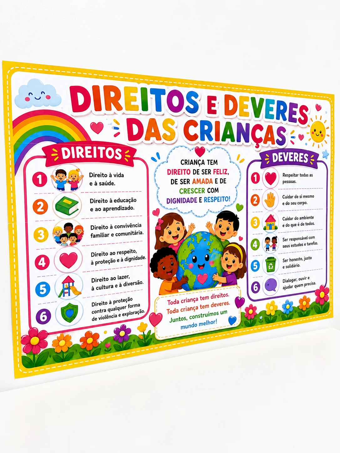 Imagem da galeria 1 de Painel Direitos e Deveres das Crianças – Material Pedagógico