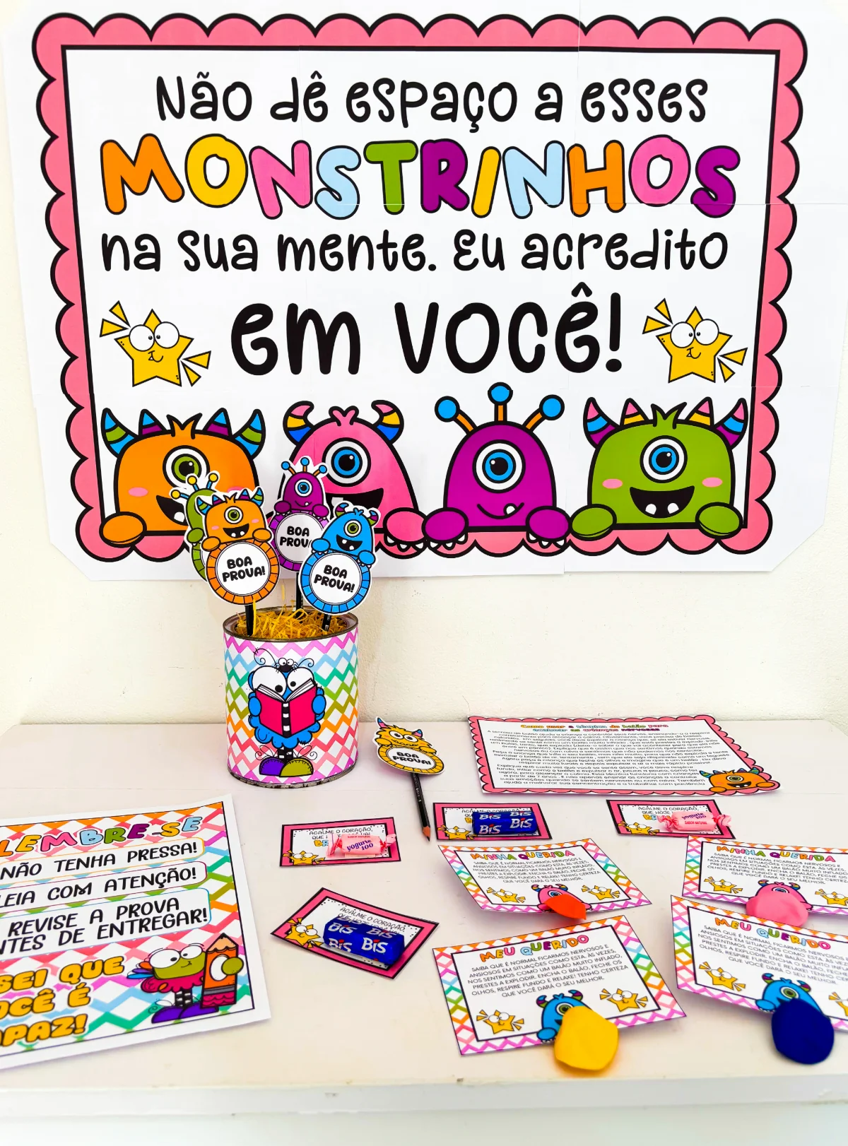 Imagem da galeria 3 de Painel Semana de Provas - Monstrinhos – PDF para Imprimir