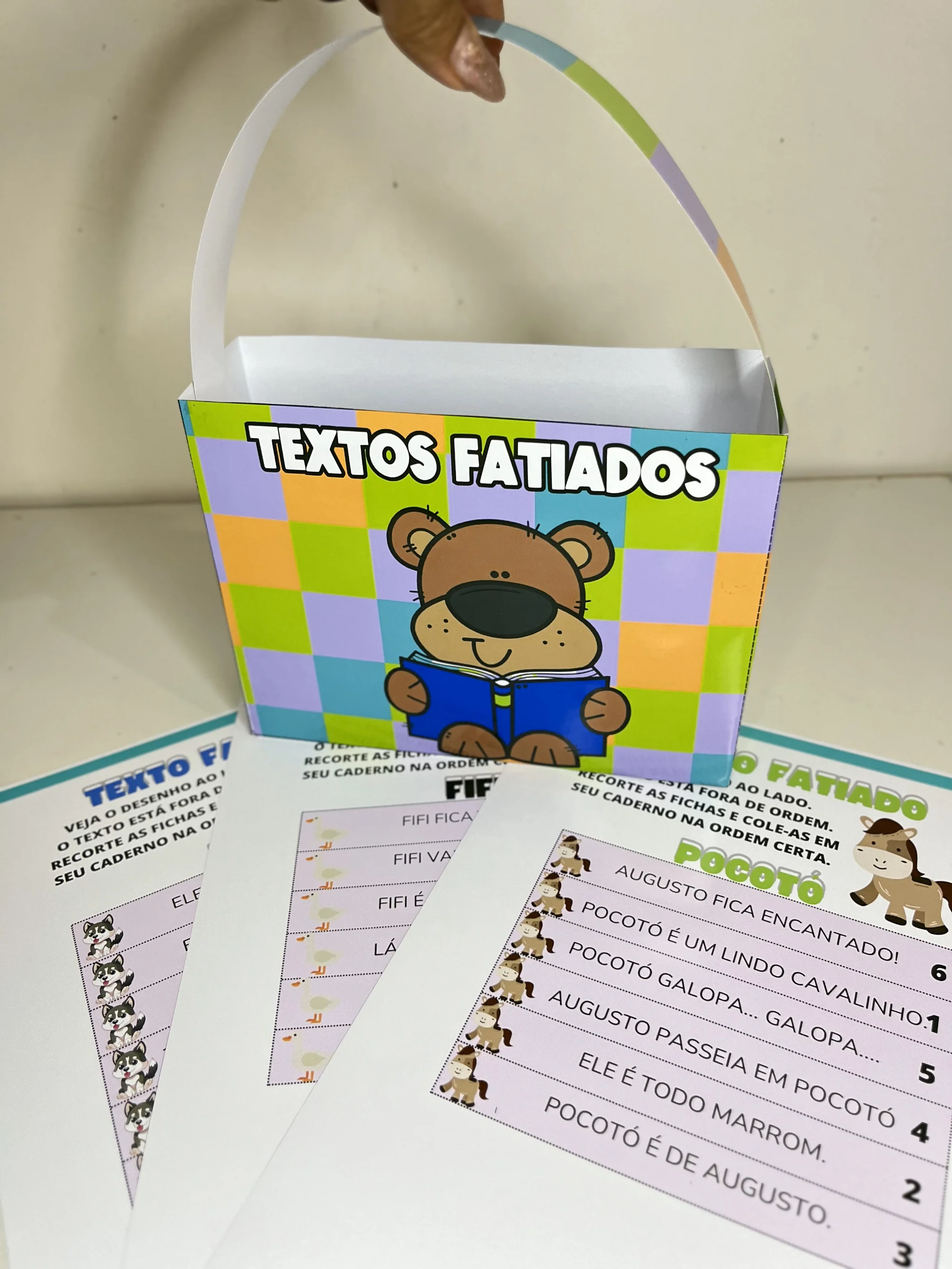 Imagem da galeria 1 de Textos Fatiados com Maletinha – Material Pedagógico