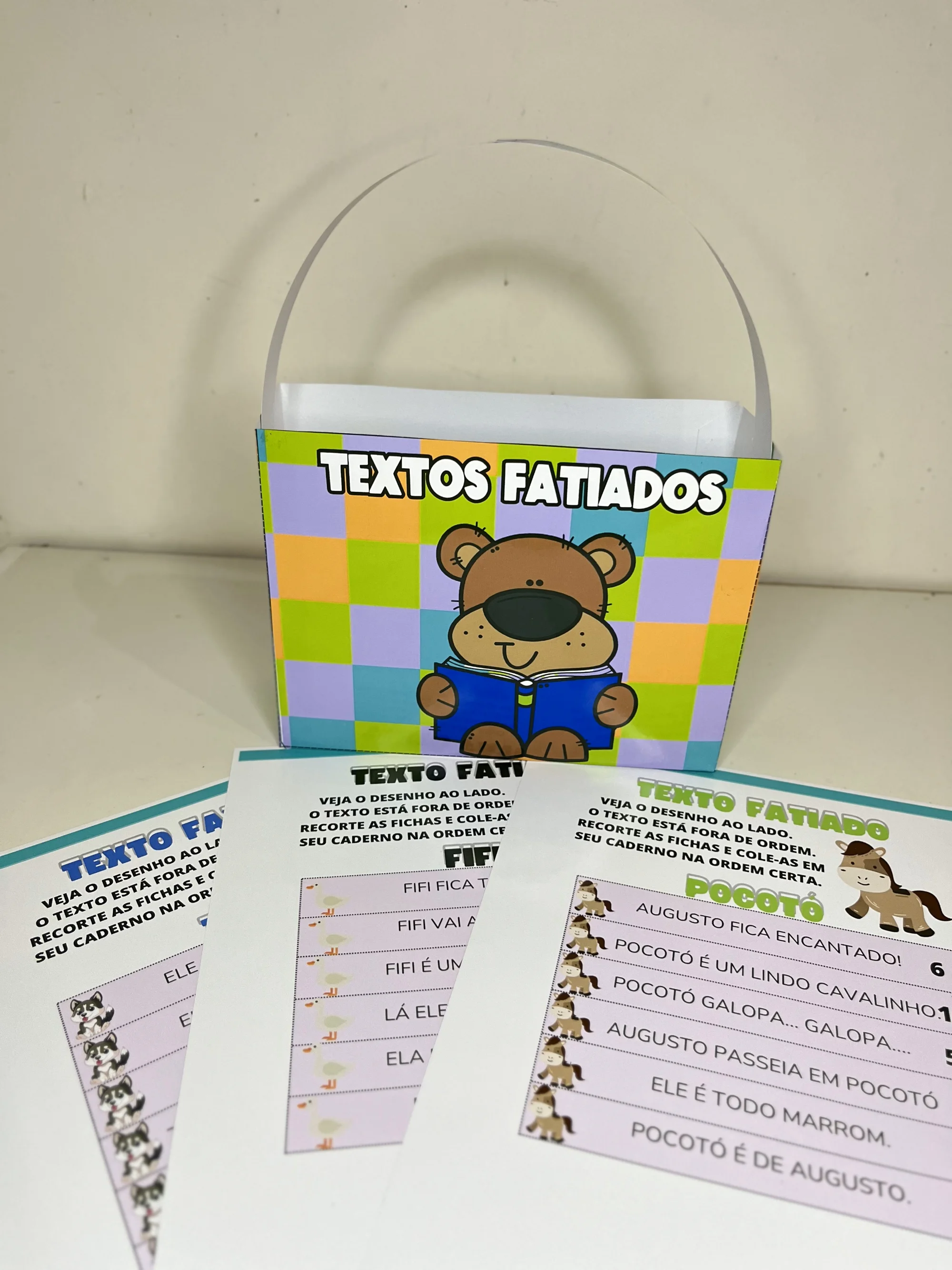 Imagem da galeria 2 de Textos Fatiados com Maletinha – Material Pedagógico