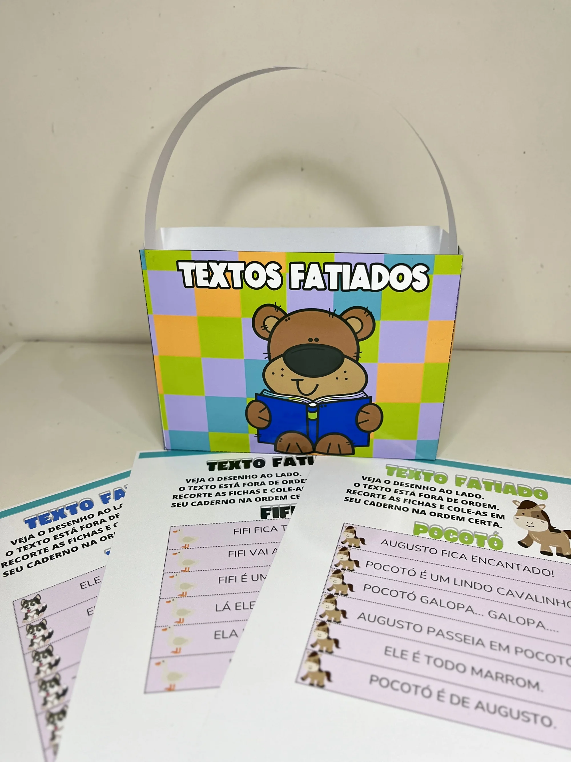 Imagem da galeria 3 de Textos Fatiados com Maletinha – Material Pedagógico