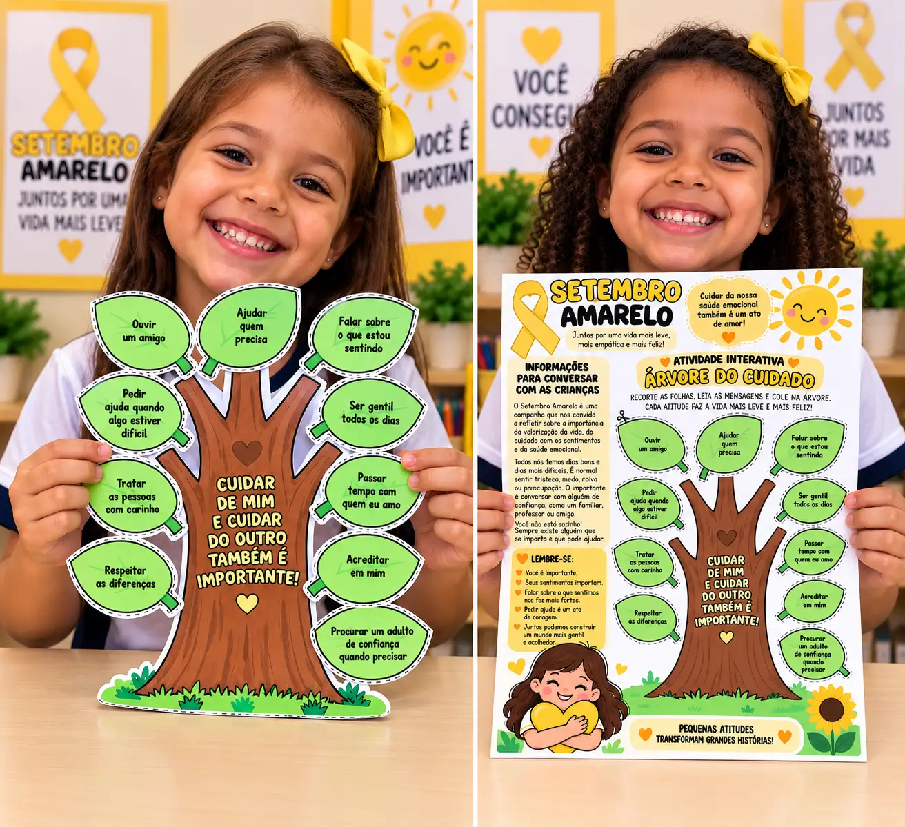 Imagem da galeria 1 de Setembro Amarelo – Árvore do Cuidado – PDF para Imprimir