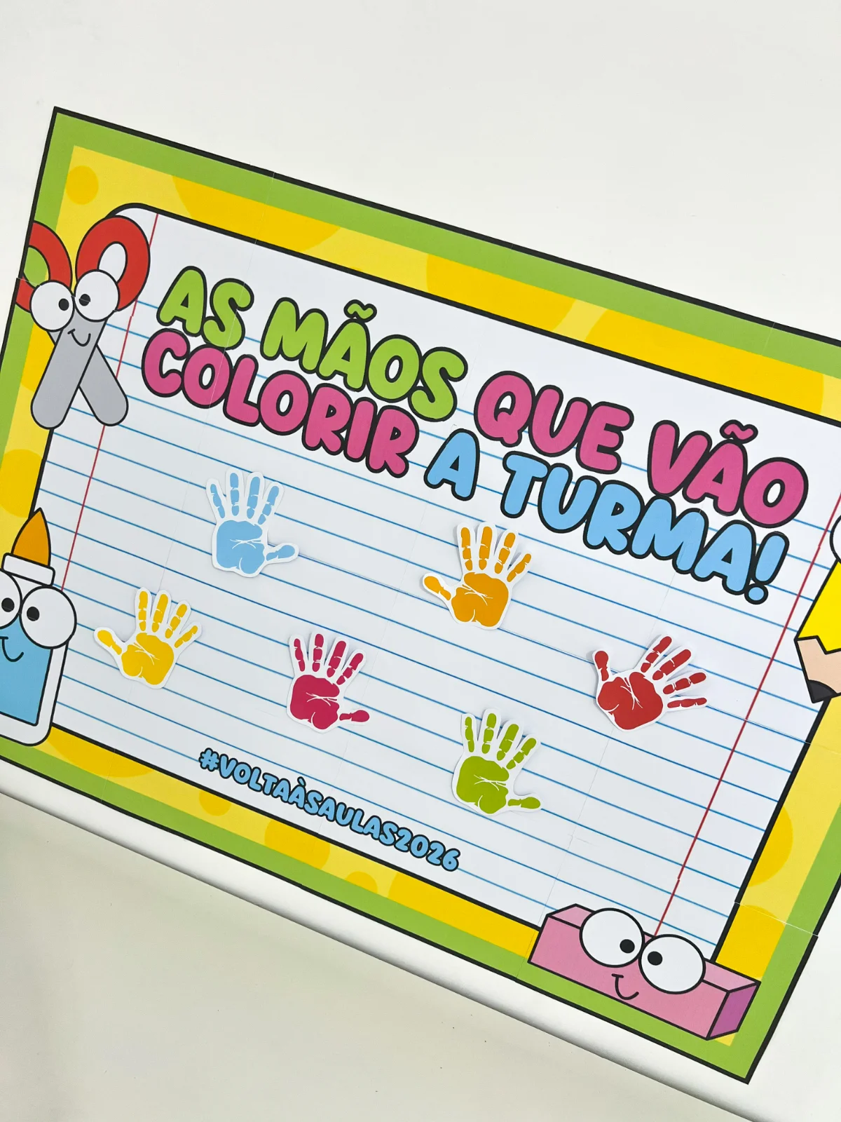 Imagem da galeria 1 de Cartaz Colaborativo Volta às Aulas 2026 – Material Pedagógico