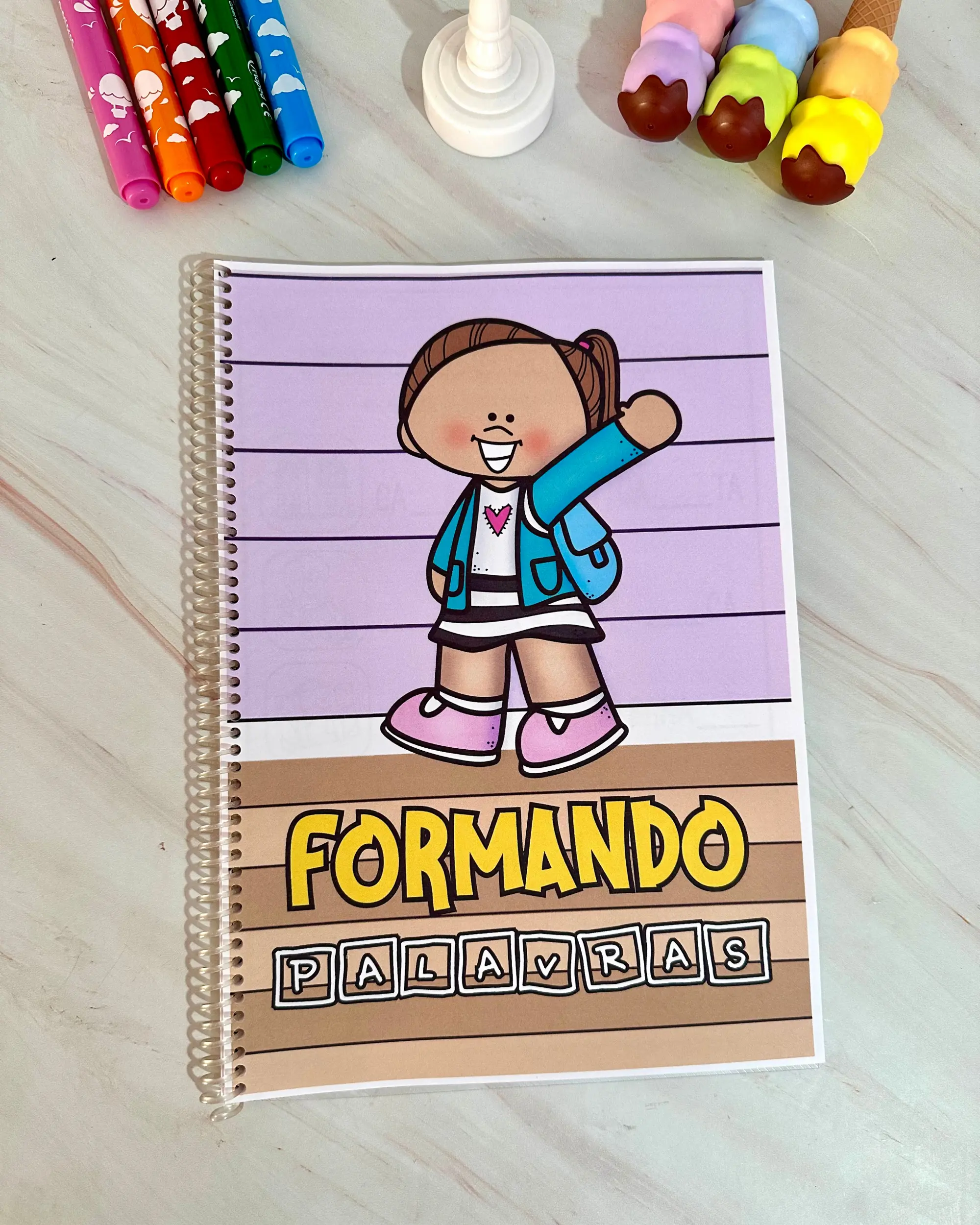 Capa de Apostila Formando Palavras – PDF para Imprimir | Alfabetização