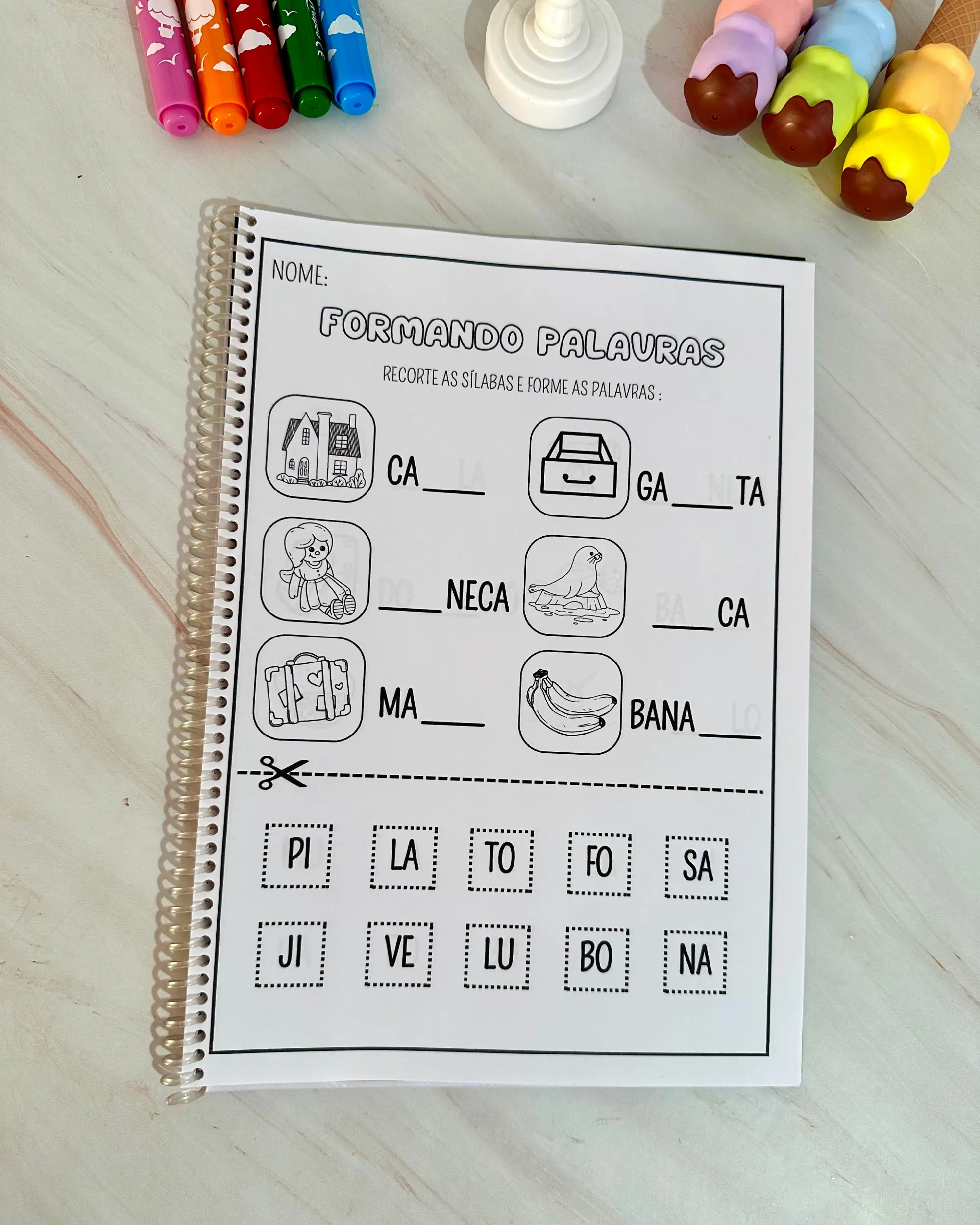 Imagem da galeria 2 de Apostila Formando Palavras – PDF para Imprimir | Alfabetização