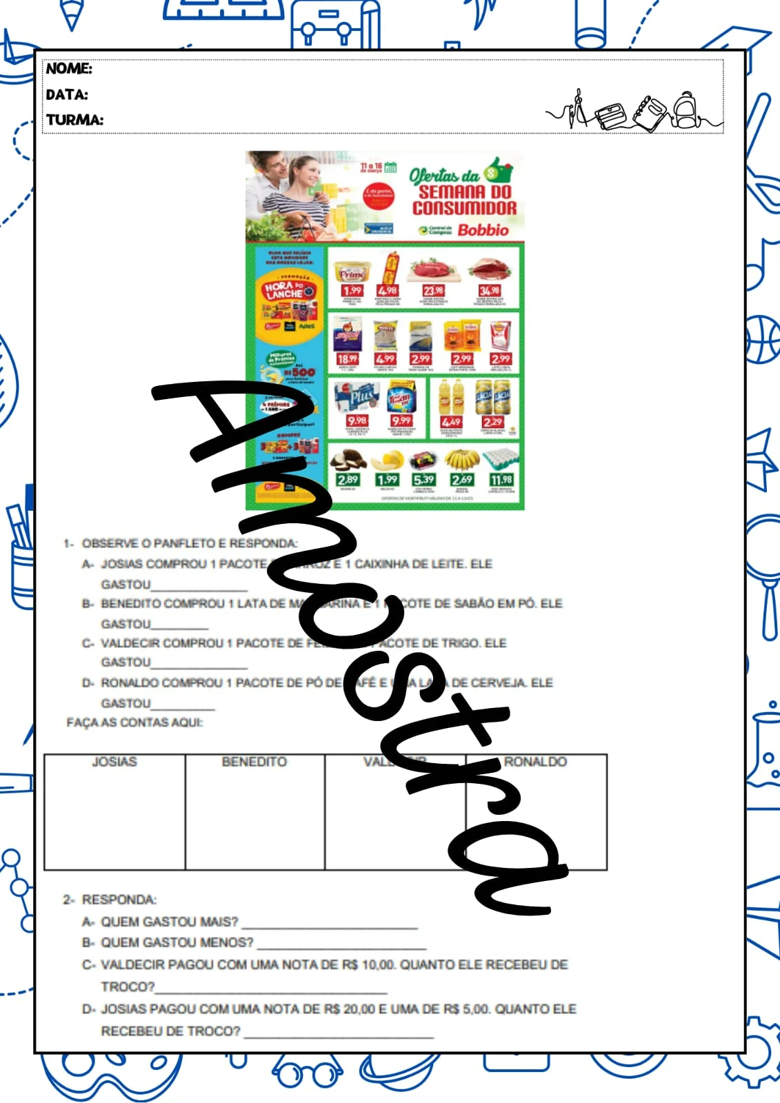 Imagem da galeria 2 de Apostila de atividades eja – PDF para Imprimir | Alfabetização