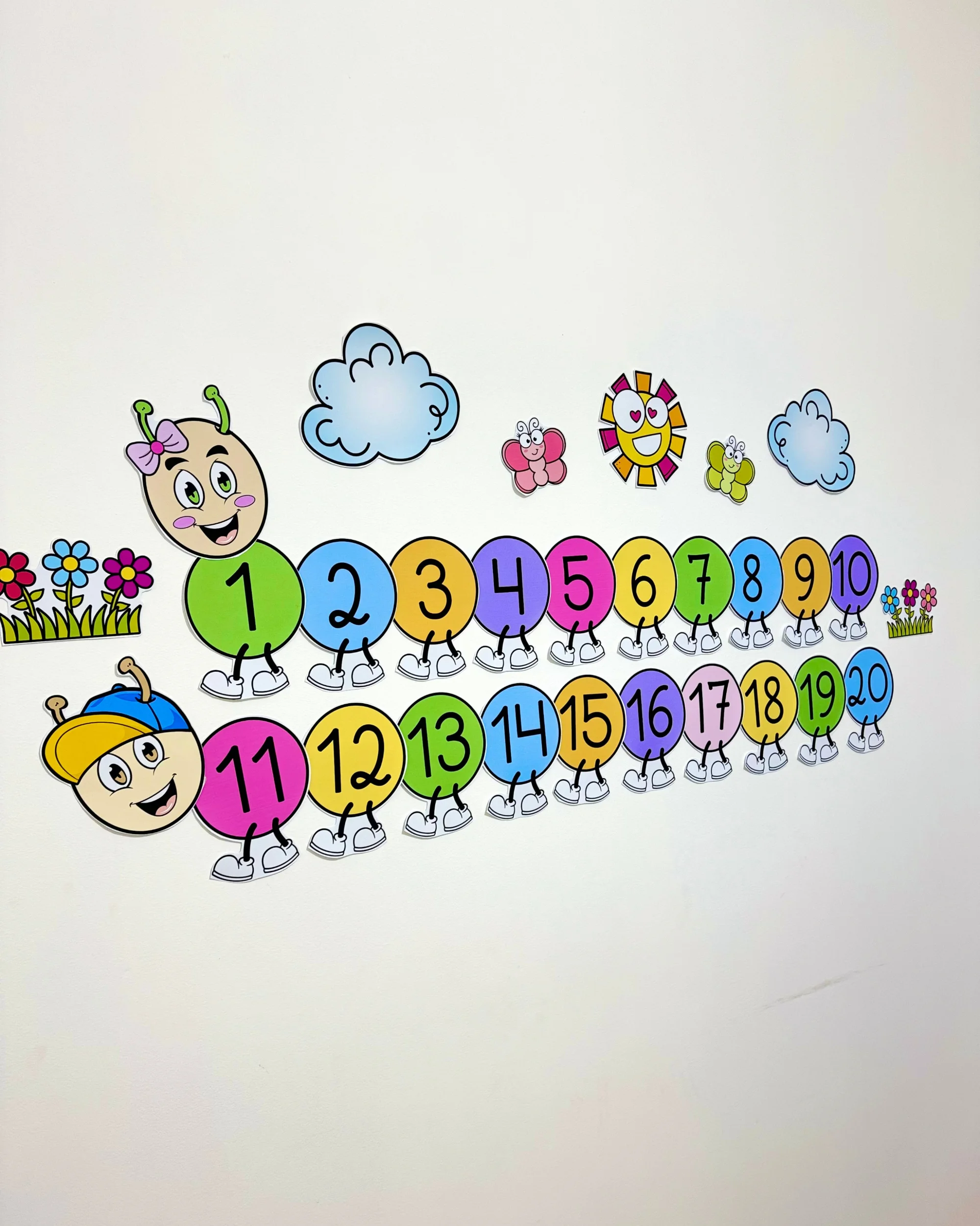 Capa de Centopeia dos Números de 1 a 20 para Educação Infantil e Anos Iniciais