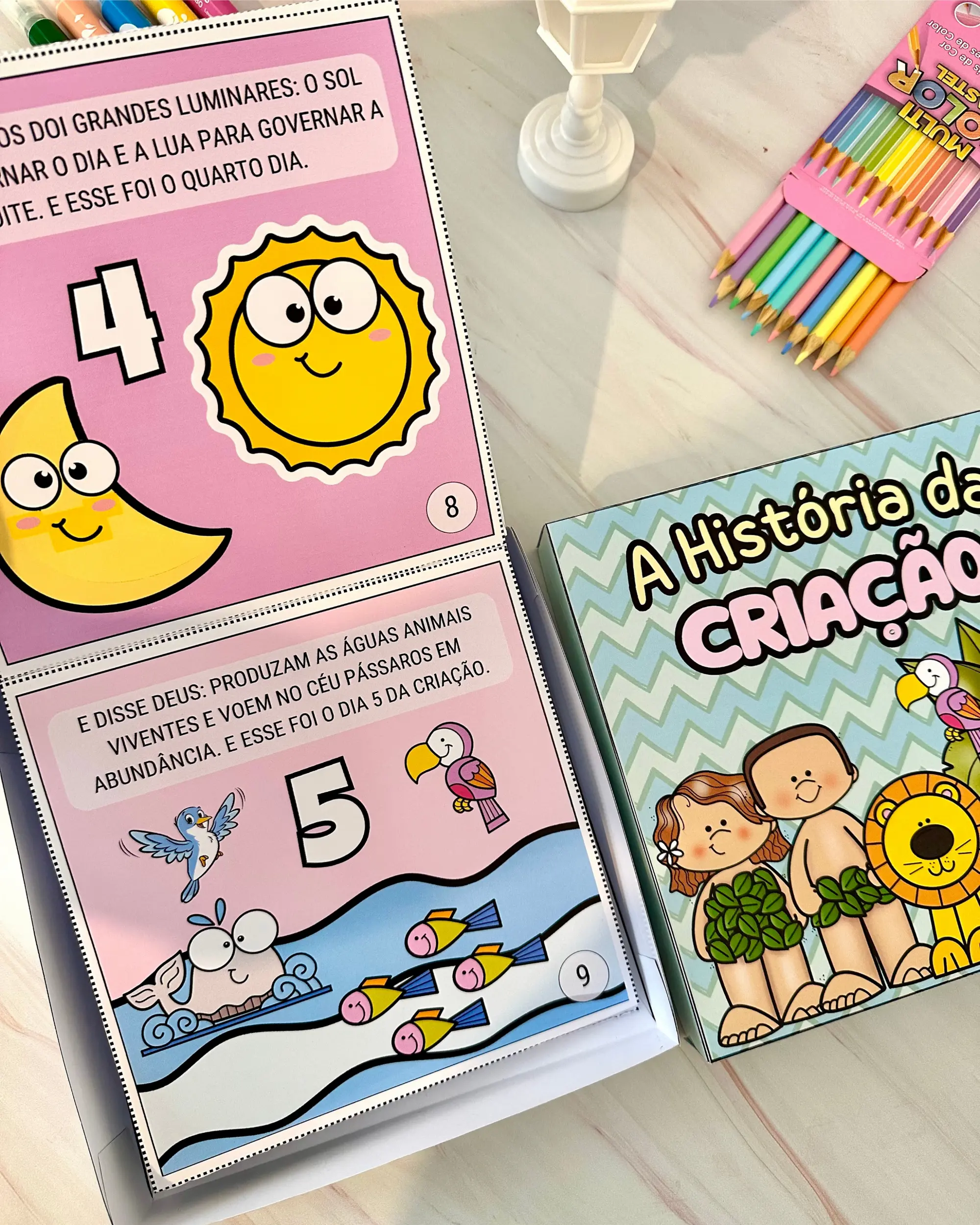 Imagem da galeria 1 de Livro na Caixa A História da Criação em PDF para Ministério Infantil