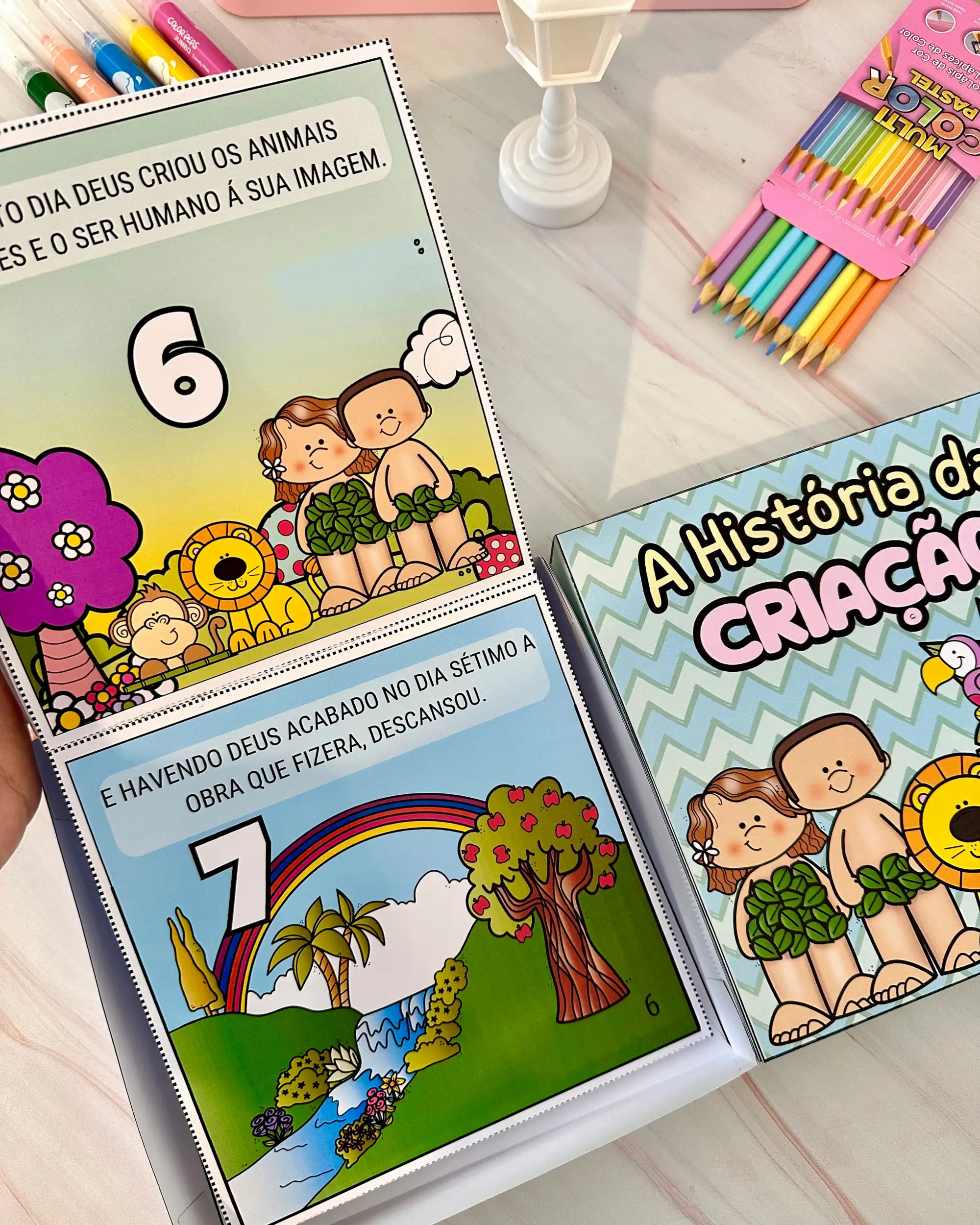 Imagem da galeria 2 de Livro na Caixa A História da Criação em PDF para Ministério Infantil