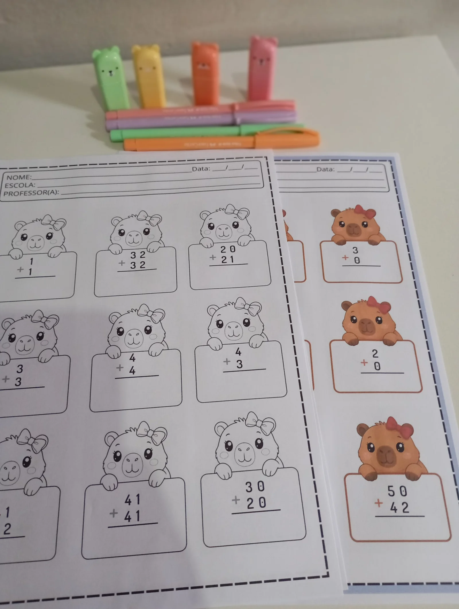 Capa de Continhas de Adição — 1º Ano do Ensino Fundamental