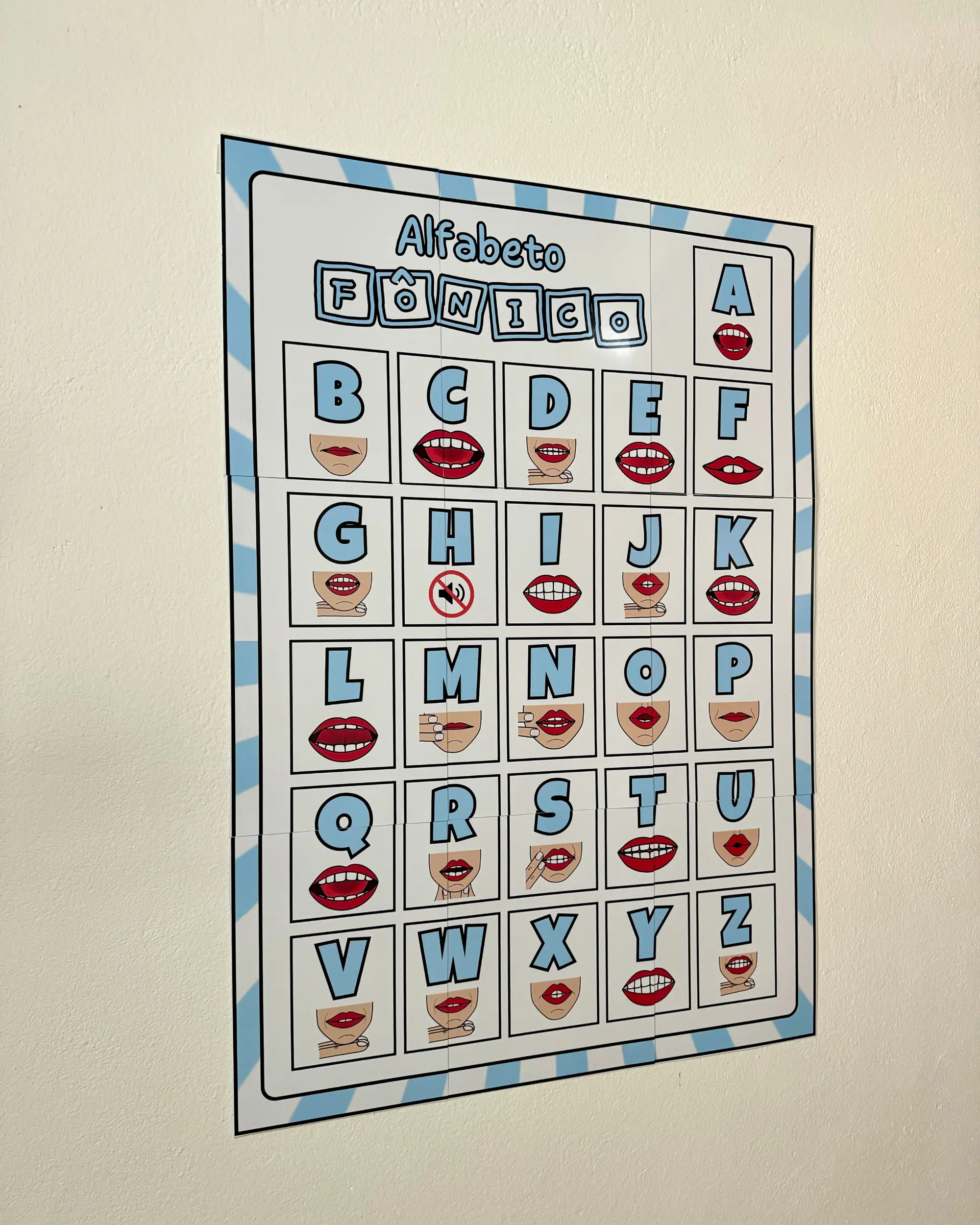 Capa de Cartaz Alfabeto Fônico para Alfabetização – Letras e Sons