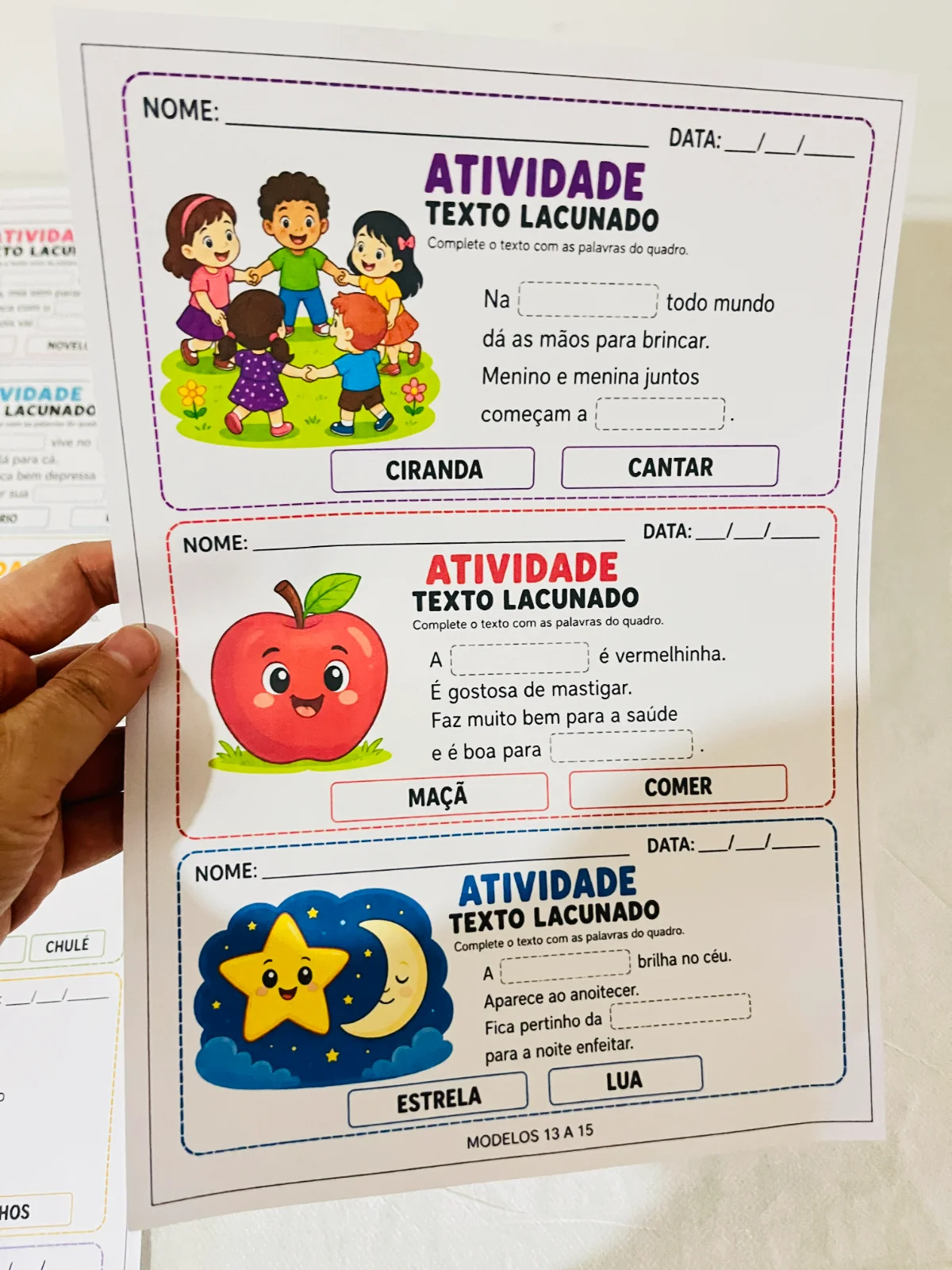 Imagem da galeria 1 de TEXTO LACUNADO – Atividades para Imprimir