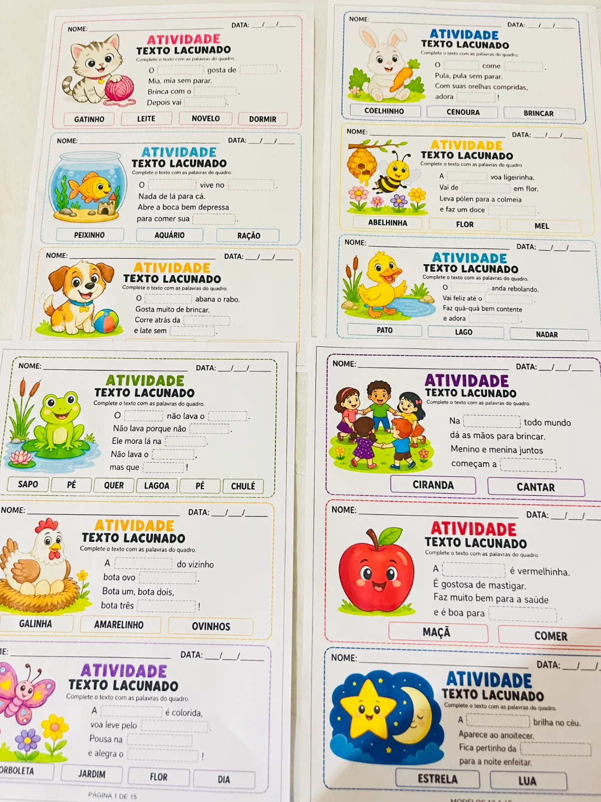 Imagem da galeria 3 de TEXTO LACUNADO – Atividades para Imprimir