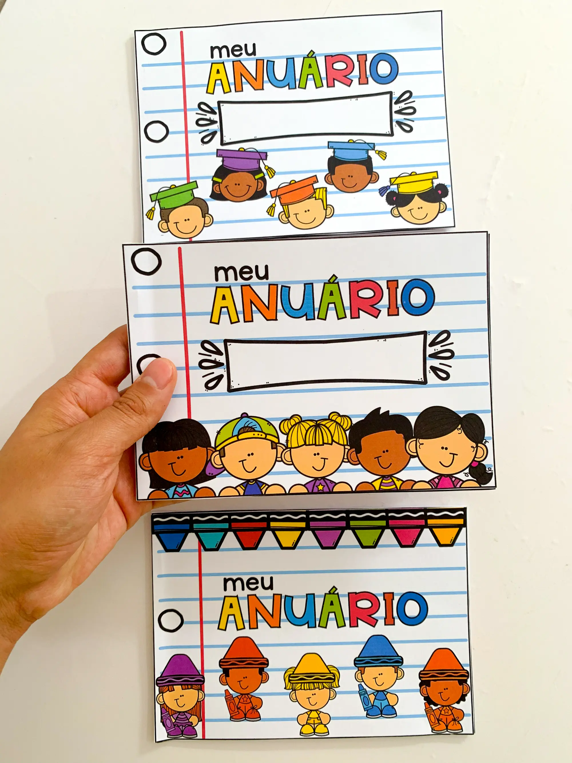 Capa de Anuário Escolar para Educação Infantil e Anos Iniciais