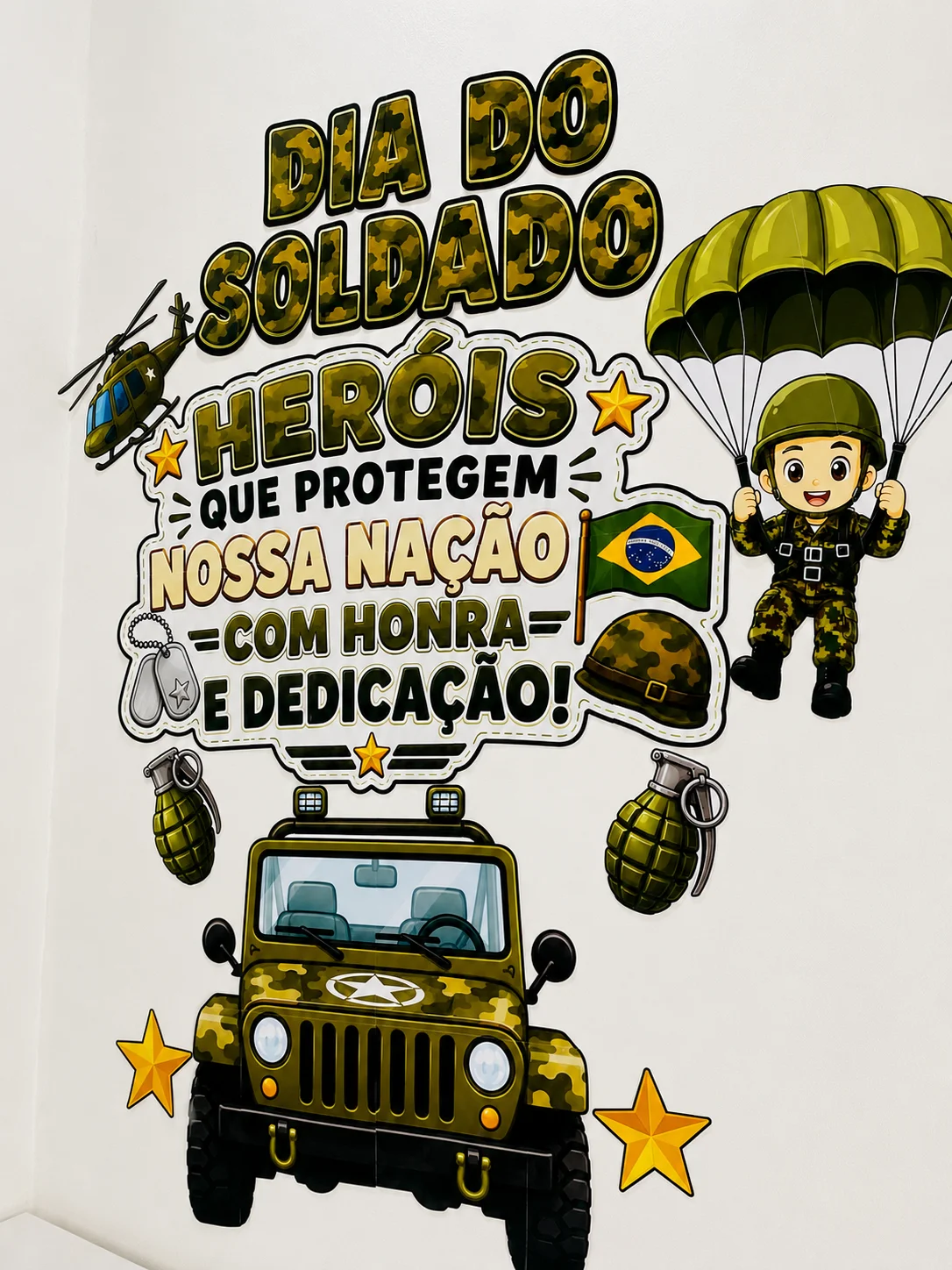 Imagem da galeria 1 de Painel – Dia do Soldado: Heróis que Protegem Nossa Nação para Revenda