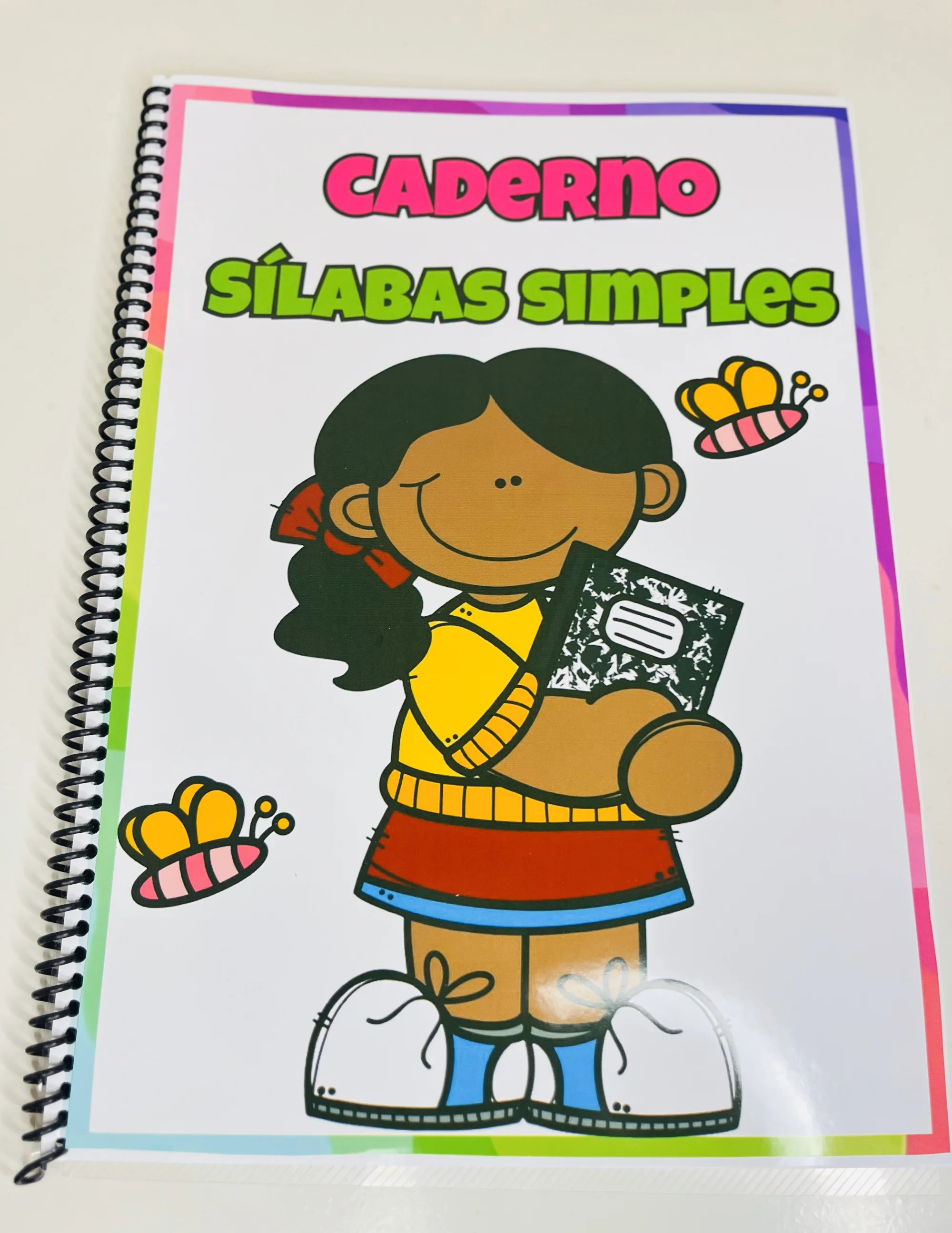 Capa de Apostila Sílabas Simples – Material Pedagógico